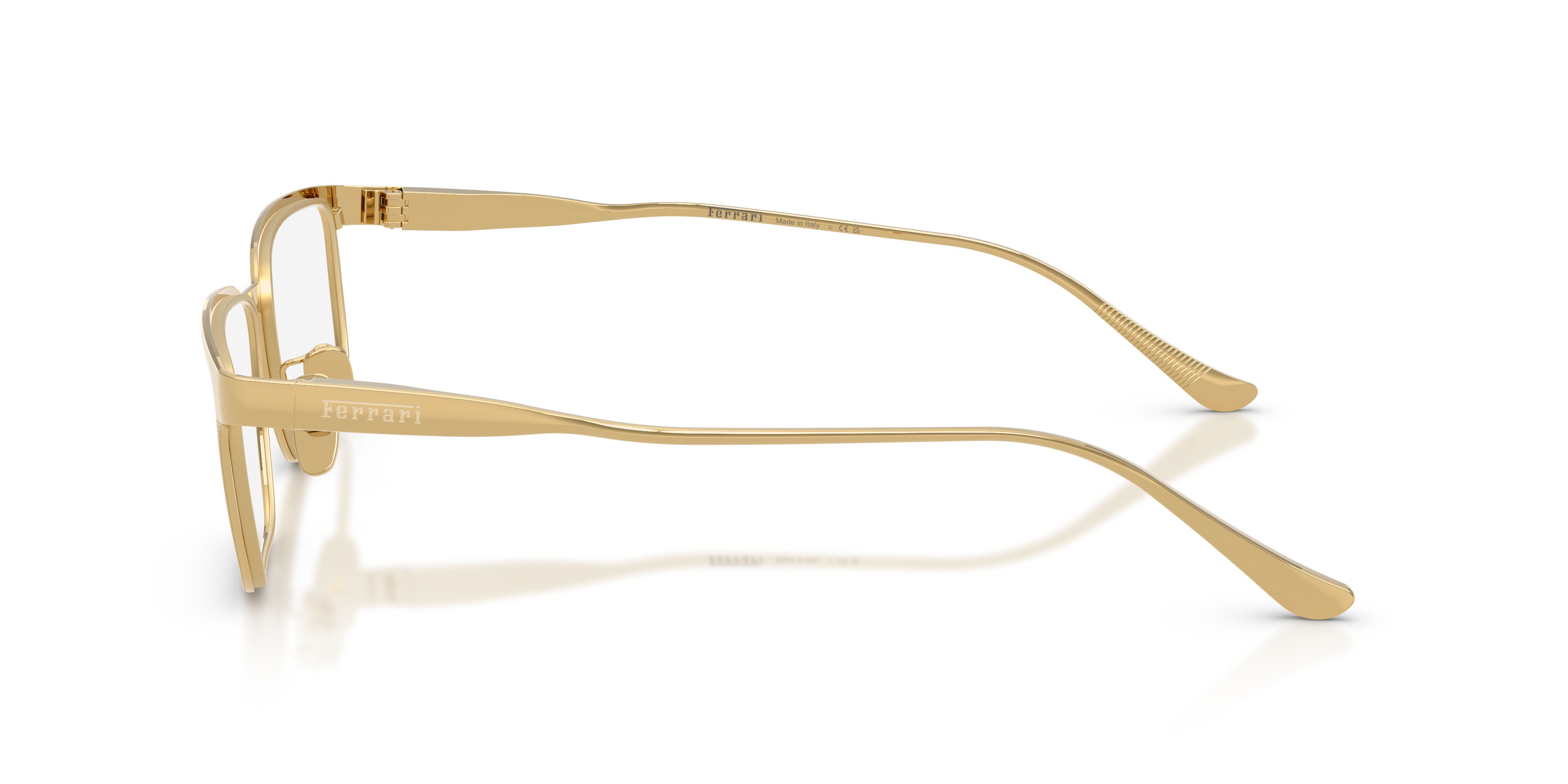Occhiali da vista Ferrari FH 3014D (146) colore oro opaco forma quadrato lenti lente demo