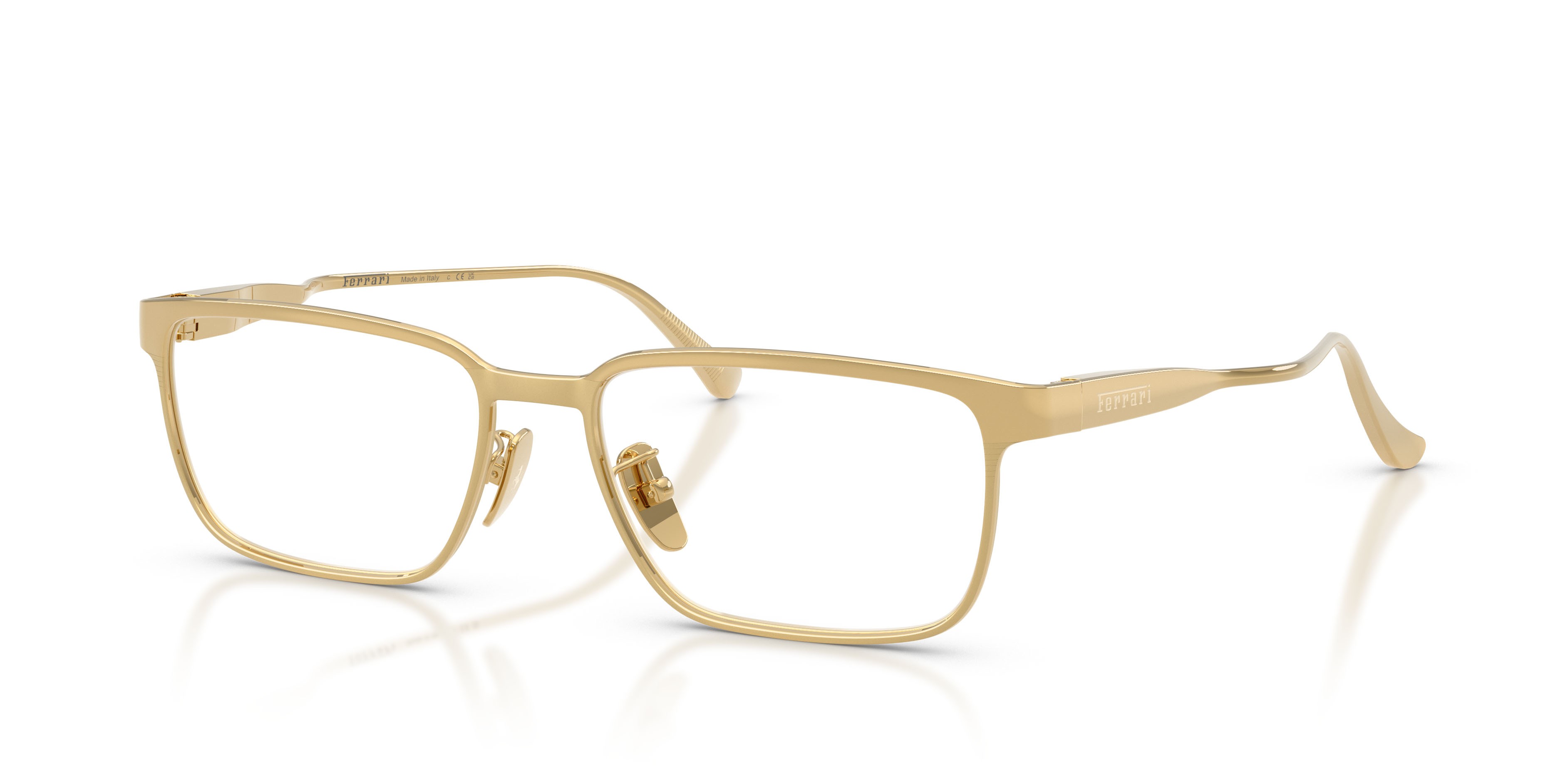 Occhiali da vista Ferrari FH 3014D (146) colore oro opaco forma quadrato lenti lente demo