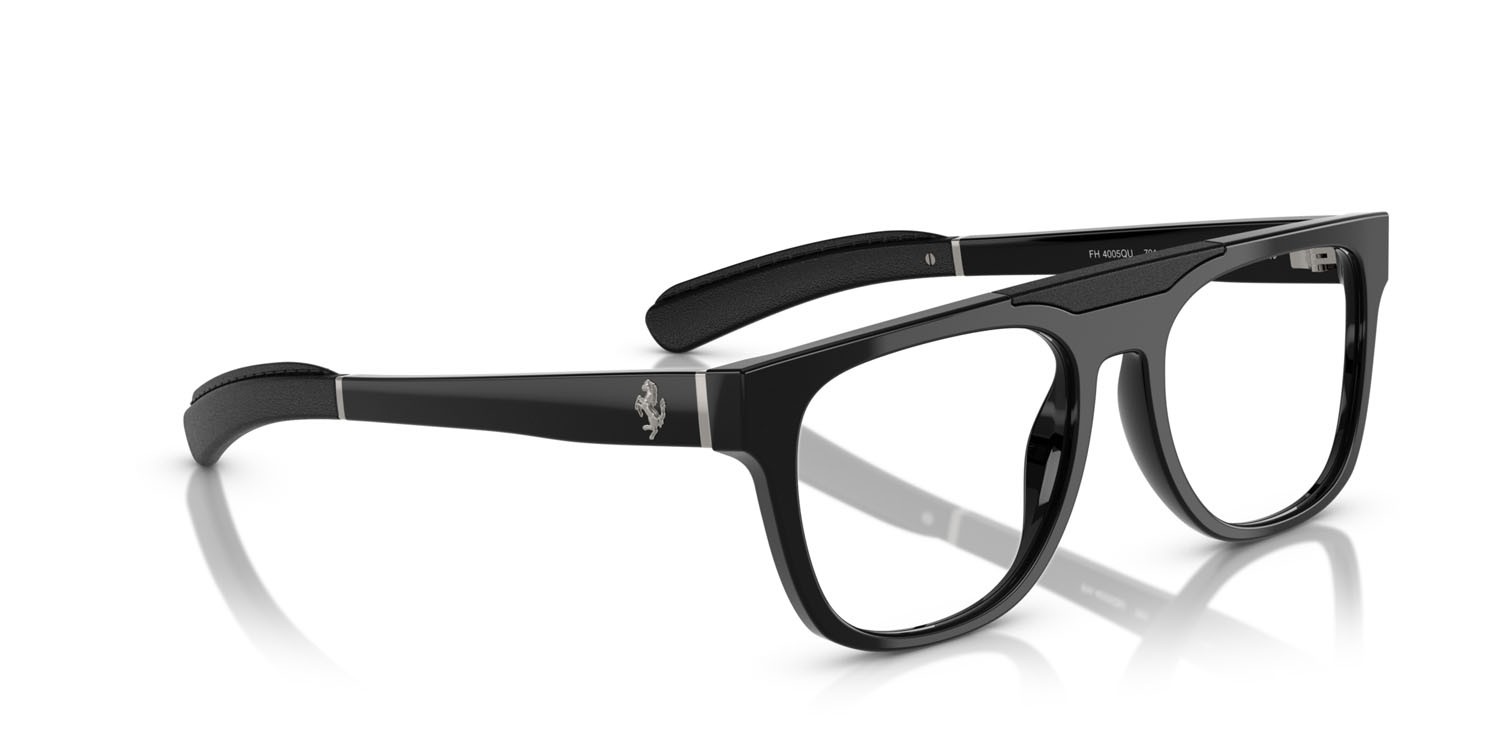 Occhiali da vista Ferrari FH 4005QU (701) colore nero forma quadrato lenti lente demo