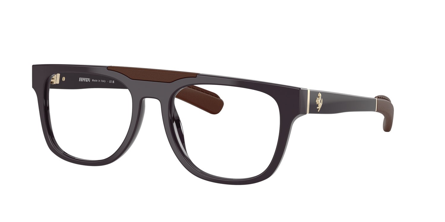 Occhiali da vista Ferrari FH 4005QU (711) colore marrone forma quadrato lenti lente demo