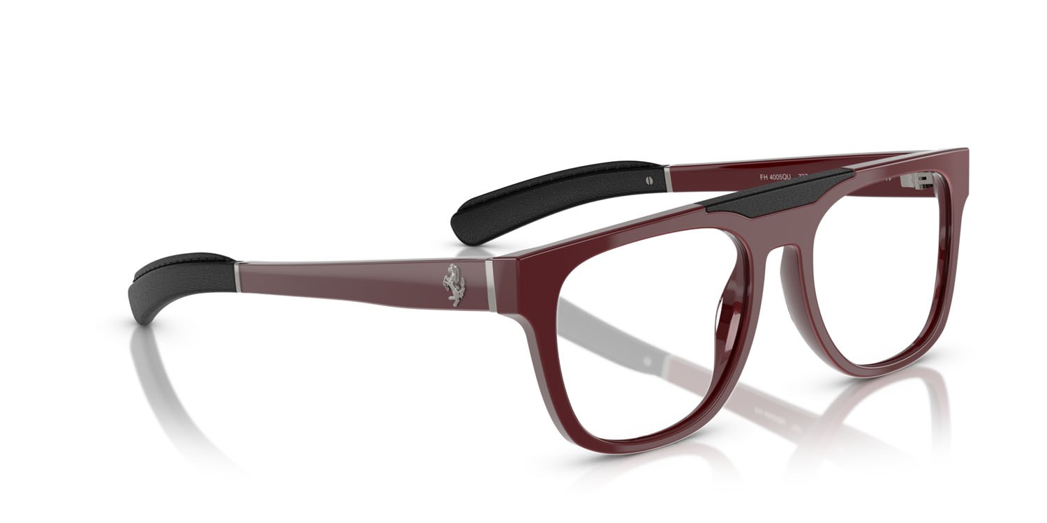 Occhiali da vista Ferrari FH 4005QU (727) colore rosso iridescente forma quadrato lenti lente demo