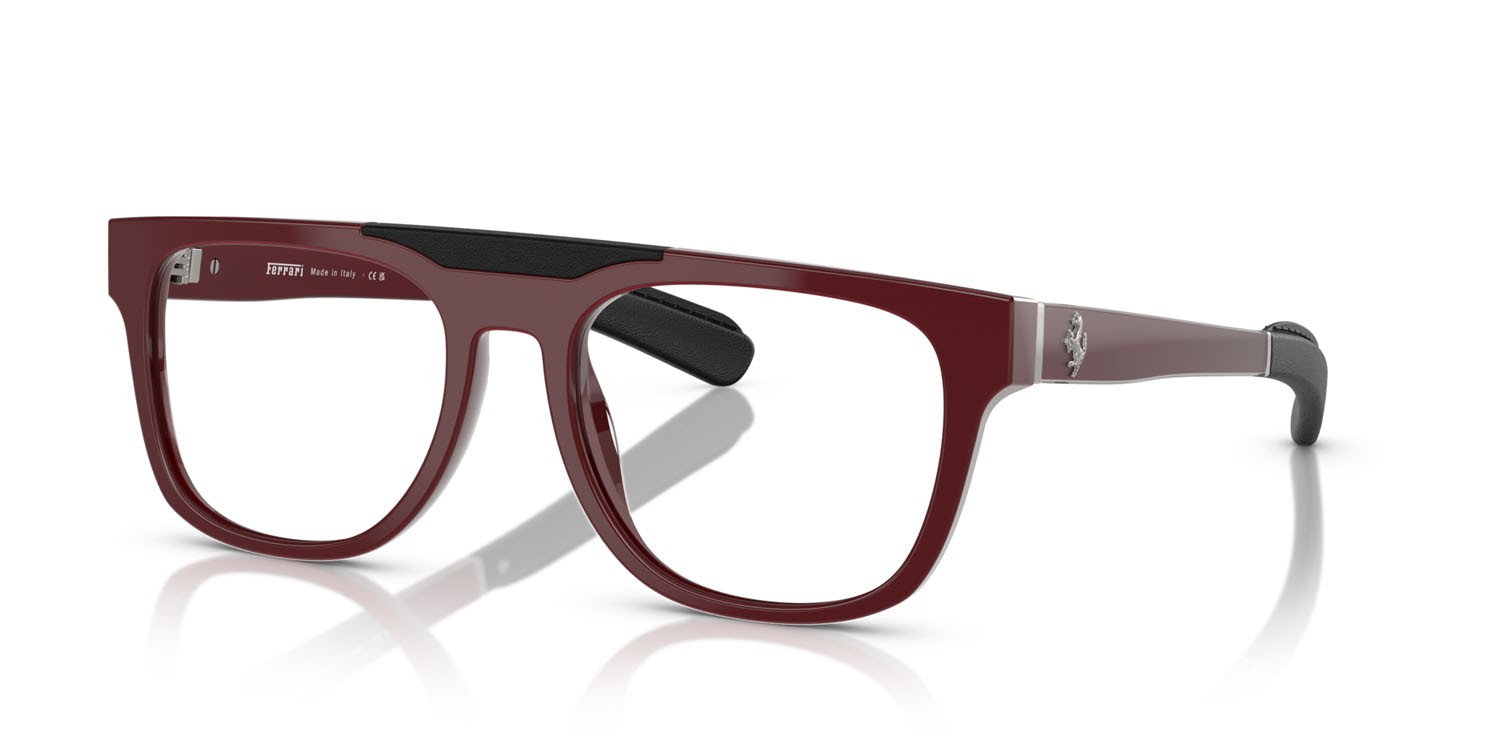 Occhiali da vista Ferrari FH 4005QU (727) colore rosso iridescente forma quadrato lenti lente demo