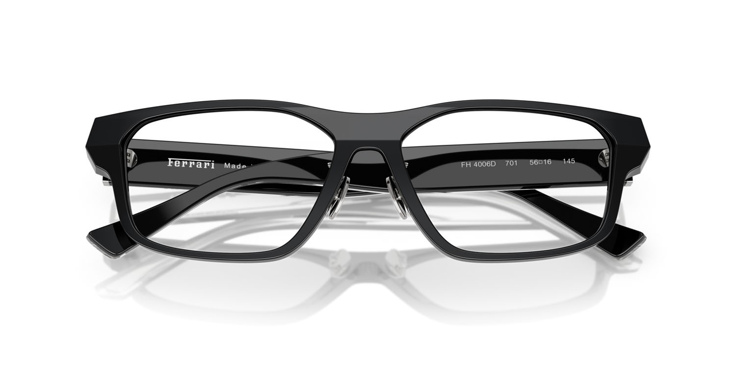 Occhiali da vista Ferrari FH 4006D (701) colore nero forma quadrato lenti lente demo