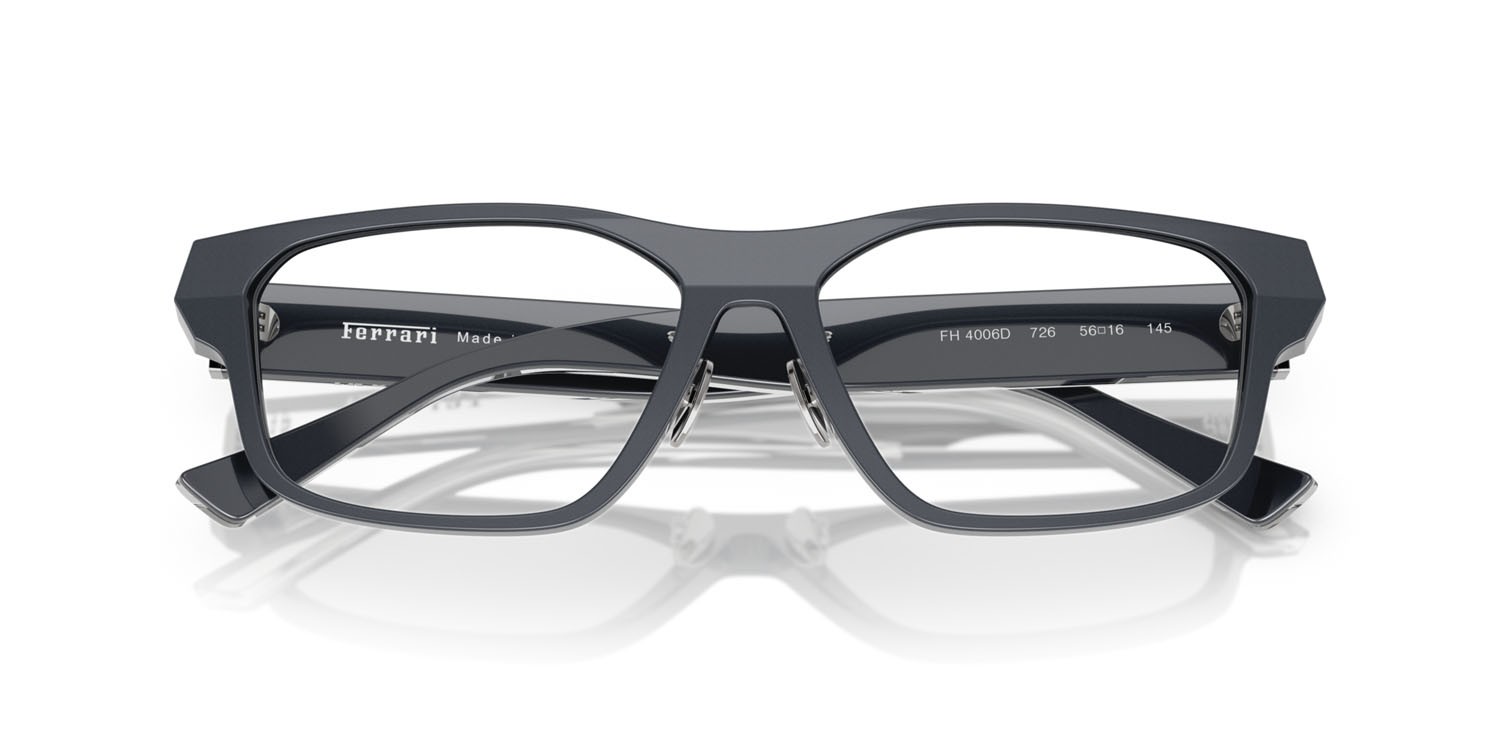 Occhiali da vista Ferrari FH 4006D (726) colore grigio iridescente forma quadrato lenti lente demo