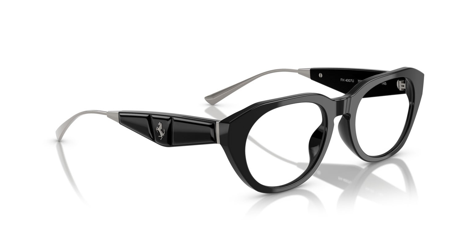 Occhiali da vista Ferrari FH 4007U (701) colore nero forma ovale lenti lente demo