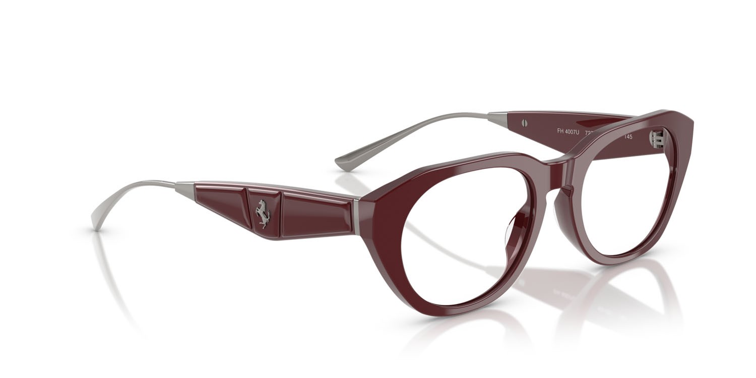 Occhiali da vista Ferrari FH 4007U (727) colore bordeaux iridescente forma ovale lenti lente demo
