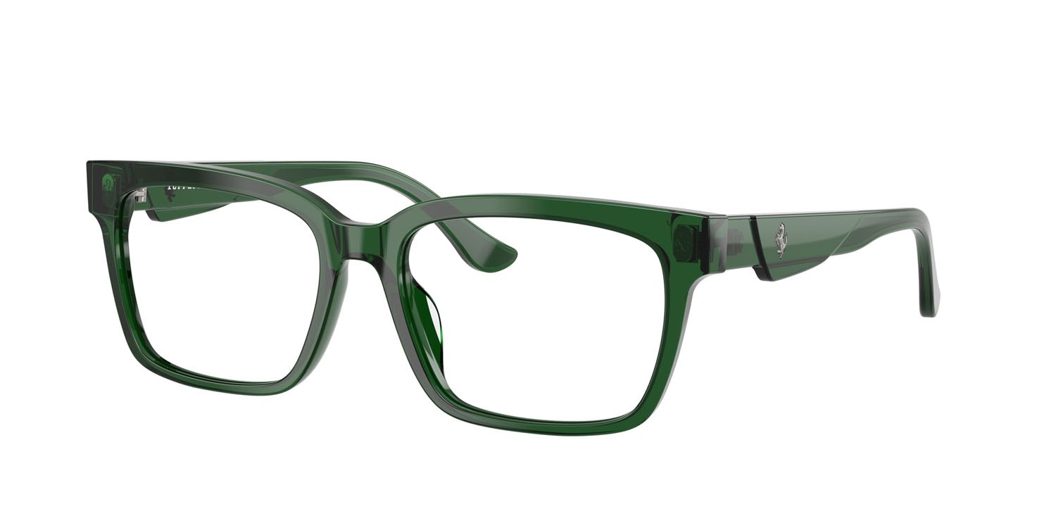 Occhiali da vista Ferrari FH 4008U (735) colore verde scuro forma quadrato lenti lente demo