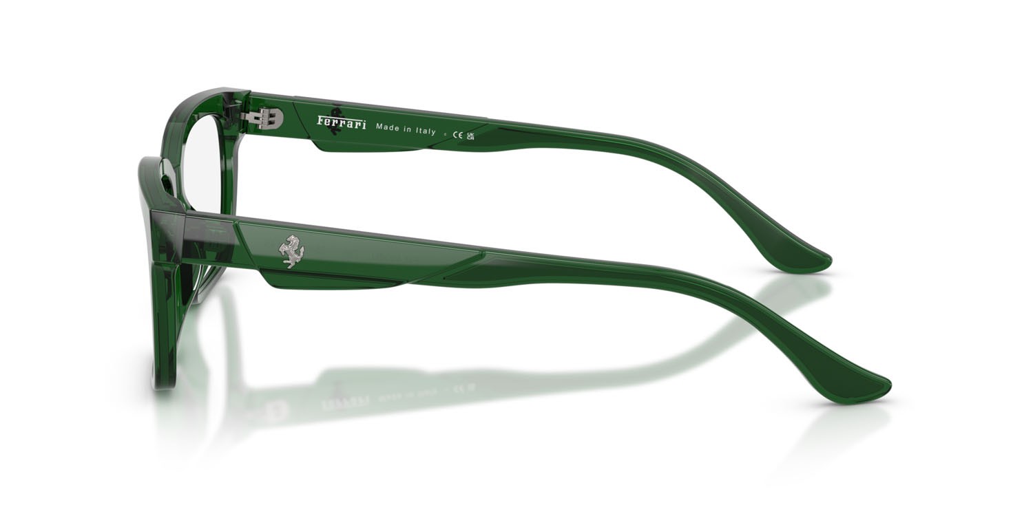 Occhiali da vista Ferrari FH 4008U (735) colore verde scuro forma quadrato lenti lente demo