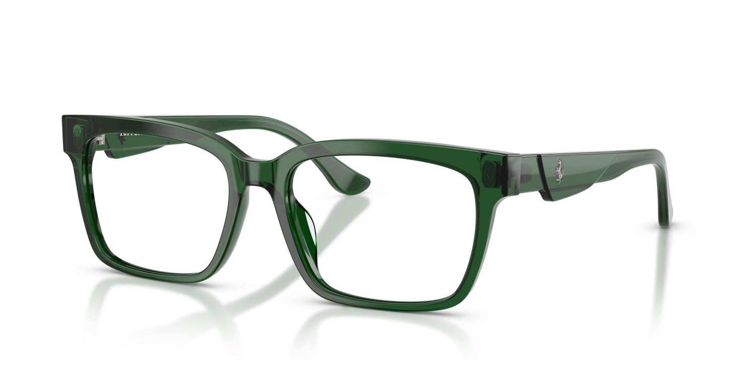 Occhiali da vista Ferrari FH 4008U (735) colore verde scuro forma quadrato lenti lente demo