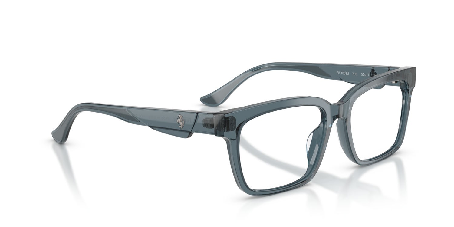 Occhiali da vista Ferrari FH 4008U (736) colore oceano forma quadrato lenti lente demo