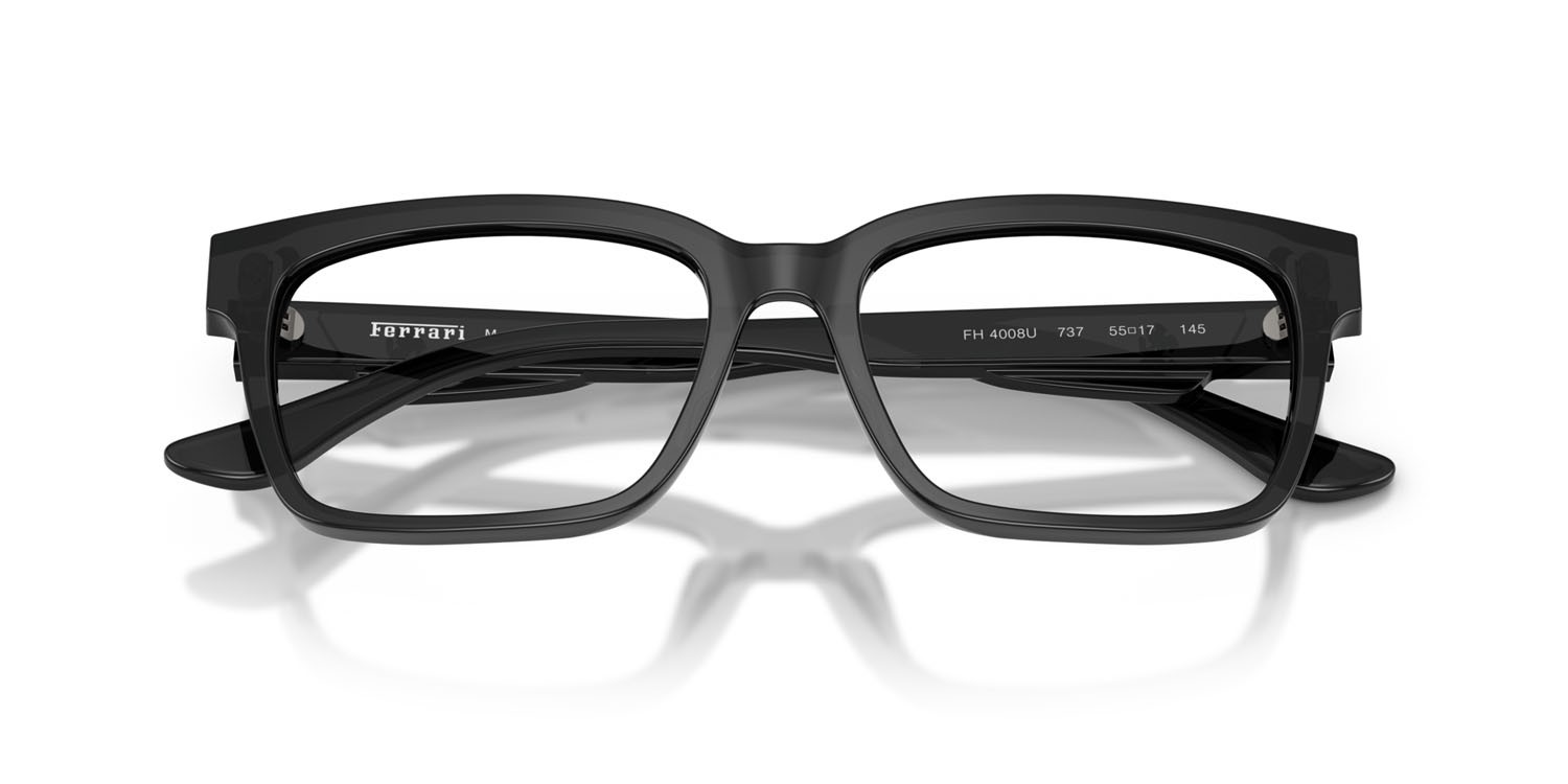 Occhiali da vista Ferrari FH 4008U (737) colore nero forma quadrato lenti lente demo