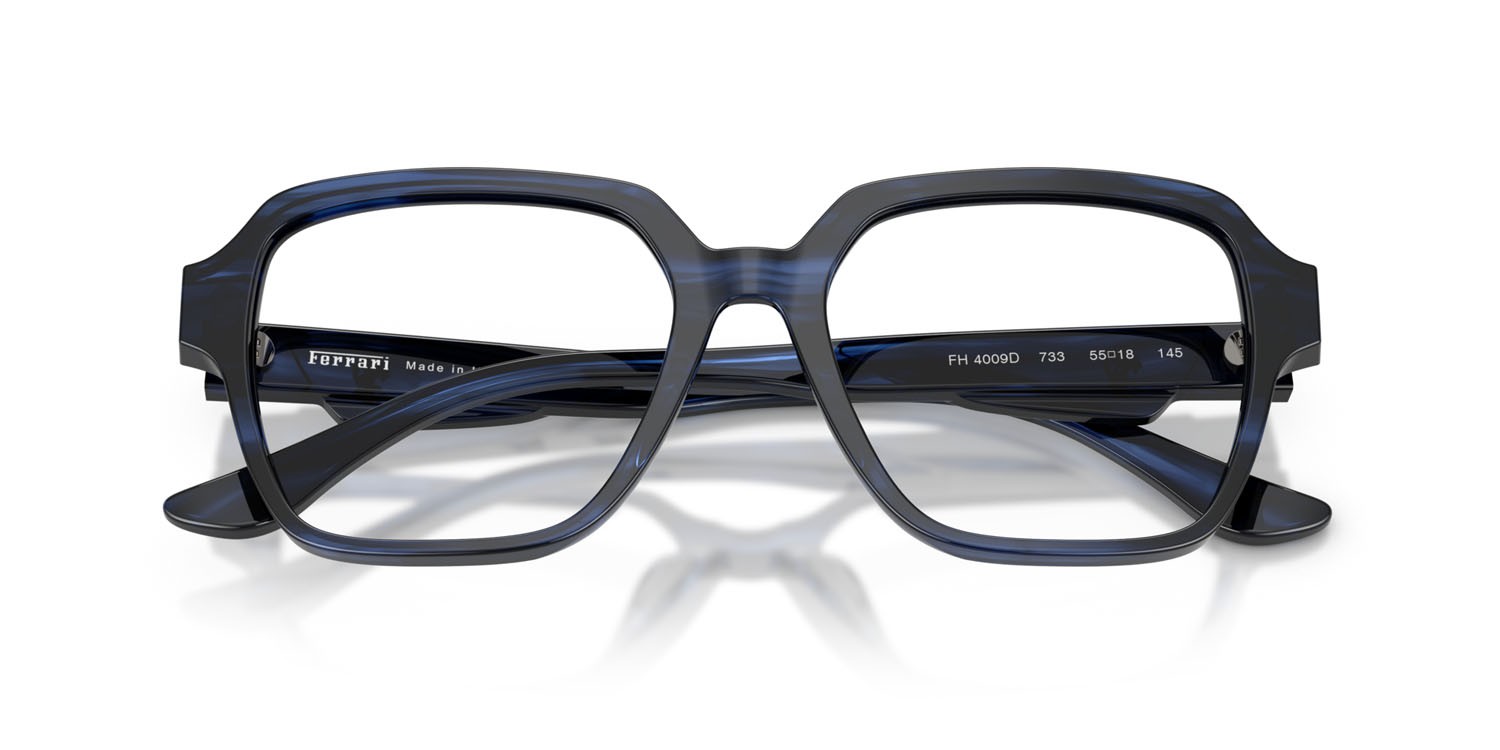 Occhiali da vista Ferrari FH 4009D (733) colore striato blu forma quadrato lenti lente demo