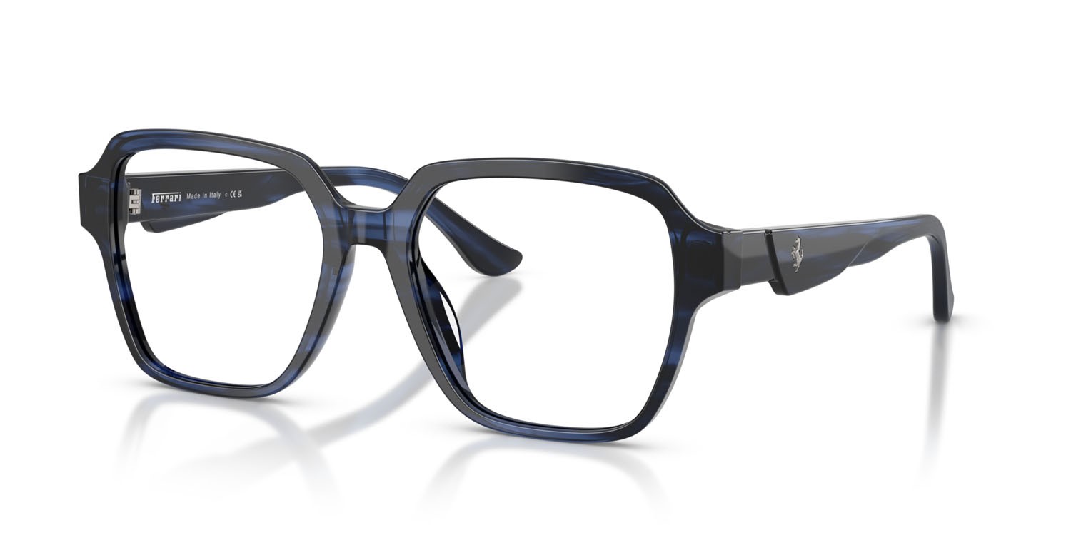 Occhiali da vista Ferrari FH 4009D (733) colore striato blu forma quadrato lenti lente demo