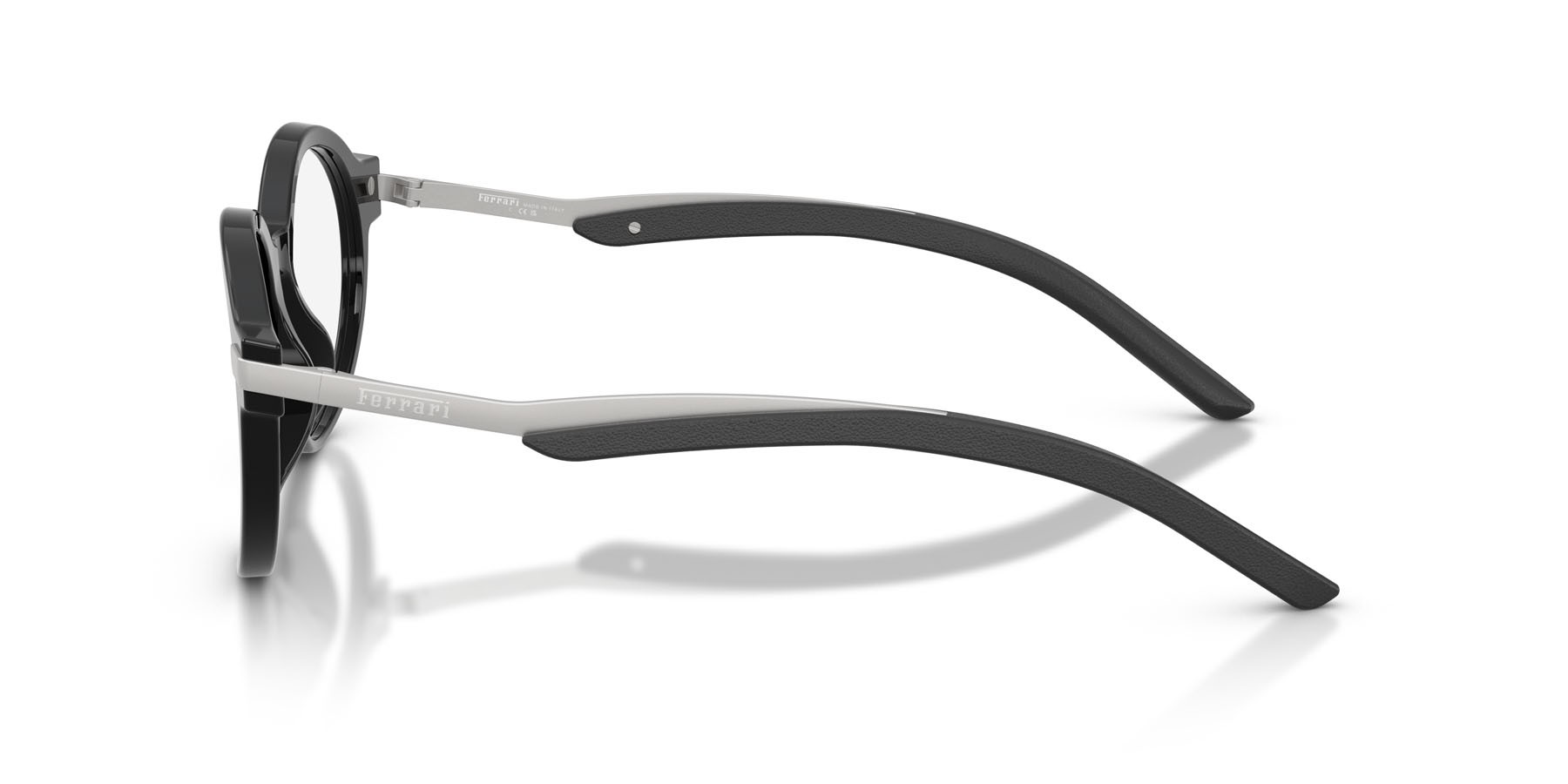 Occhiali da vista Ferrari FH 4010QU (701) colore nero lucido forma rotondo lenti lente demo