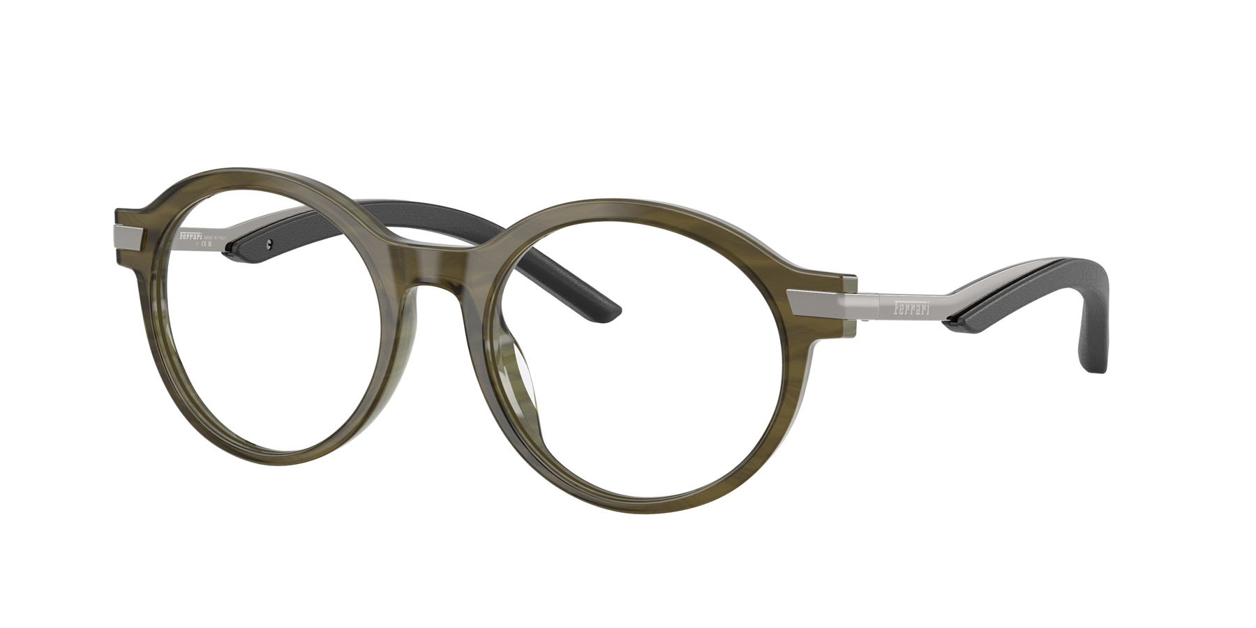 Occhiali da vista Ferrari FH 4010QU (748) colore milky grey havana forma rotondo lenti lente demo