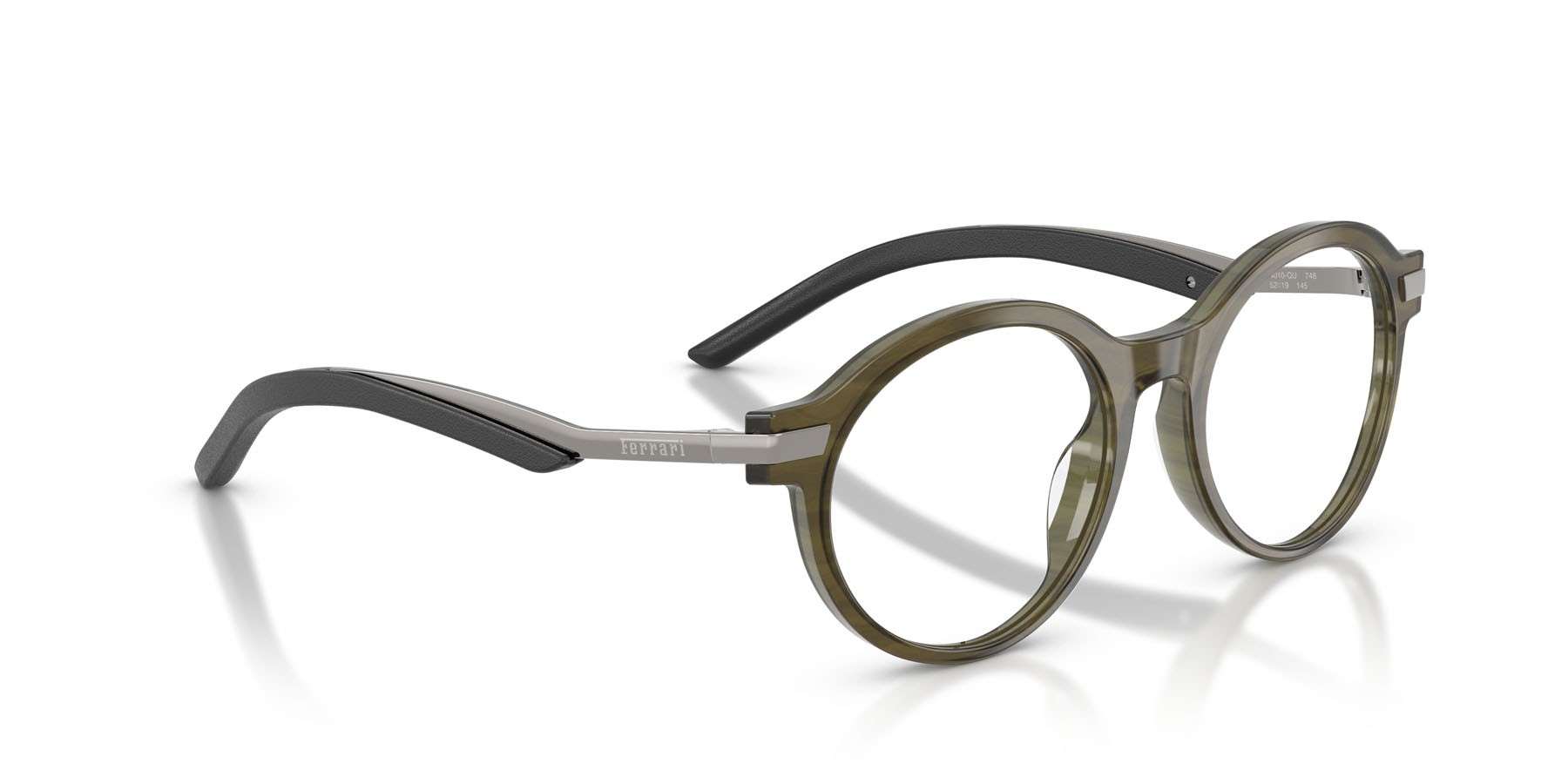 Occhiali da vista Ferrari FH 4010QU (748) colore milky grey havana forma rotondo lenti lente demo