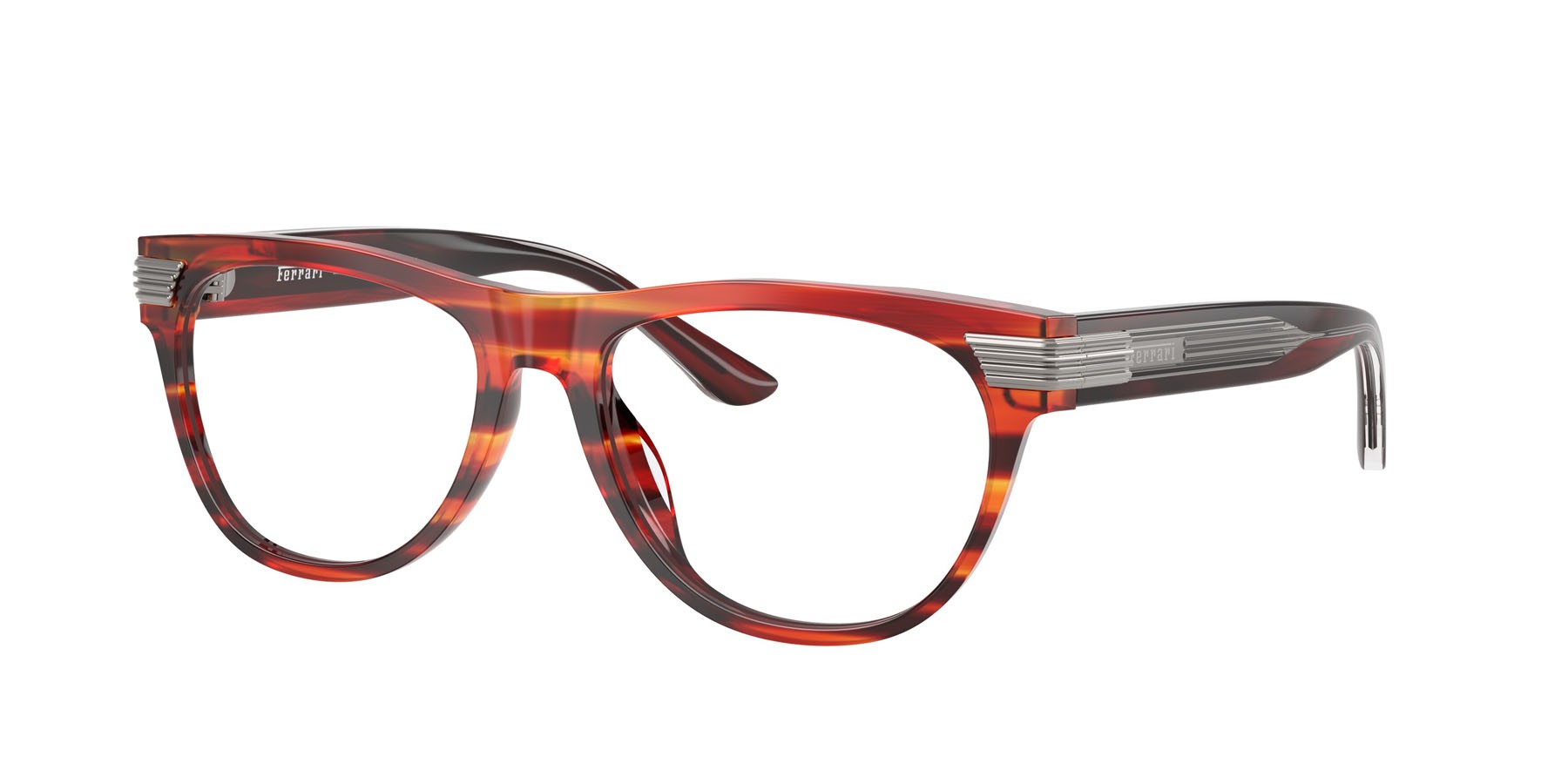 Occhiali da vista Ferrari FH 4011U (753) colore striato marrone forma quadrato lenti lente demo