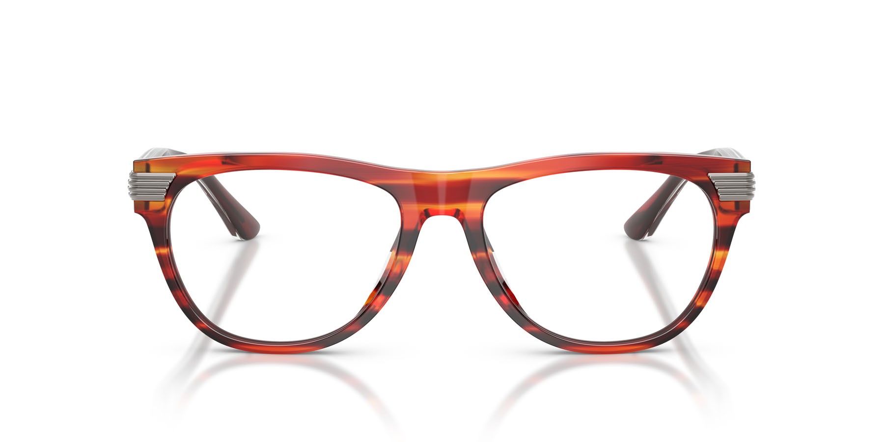 Occhiali da vista Ferrari FH 4011U (753) colore striato marrone forma quadrato lenti lente demo