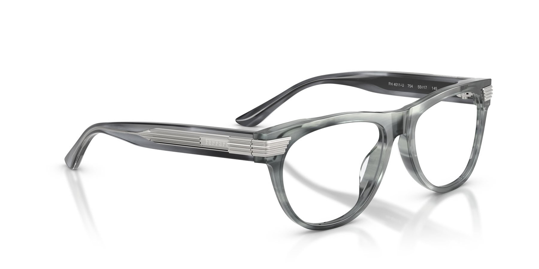 Occhiali da vista Ferrari FH 4011U (754) colore striato blu forma quadrato lenti lente demo