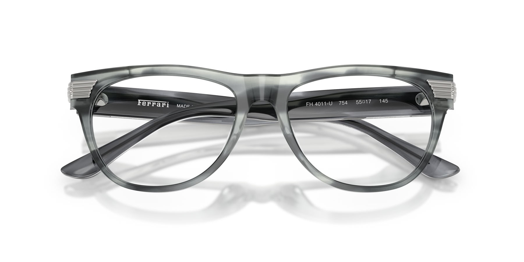 Occhiali da vista Ferrari FH 4011U (754) colore striato blu forma quadrato lenti lente demo