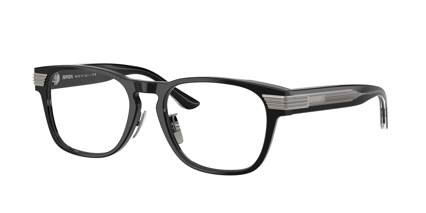 Occhiali da vista Ferrari FH 4012D (701) colore nero lucido forma quadrato lenti lente demo