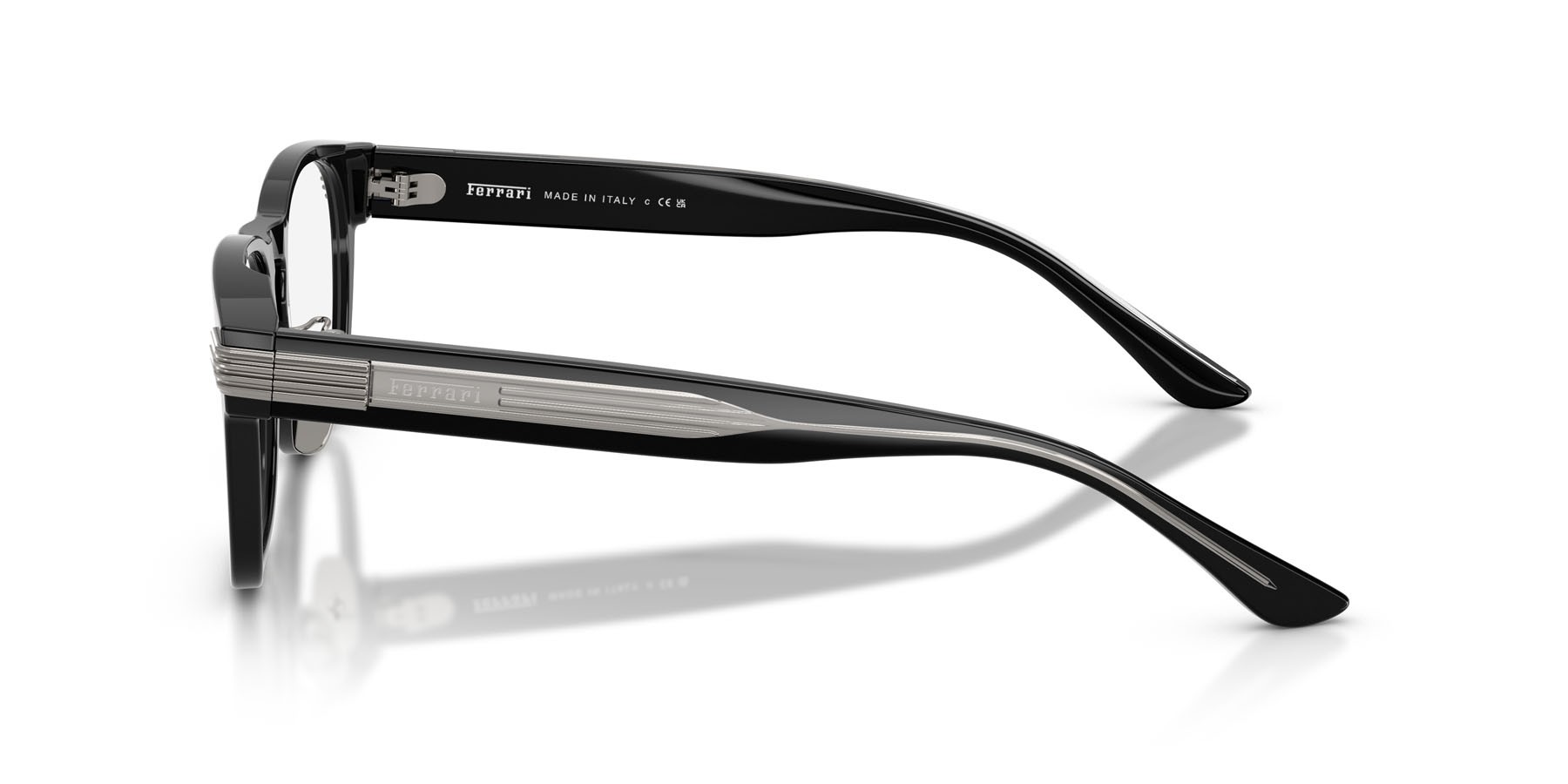 Occhiali da vista Ferrari FH 4012D (701) colore nero lucido forma quadrato lenti lente demo