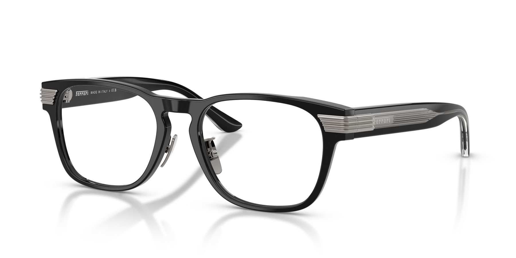 Occhiali da vista Ferrari FH 4012D (701) colore nero lucido forma quadrato lenti lente demo