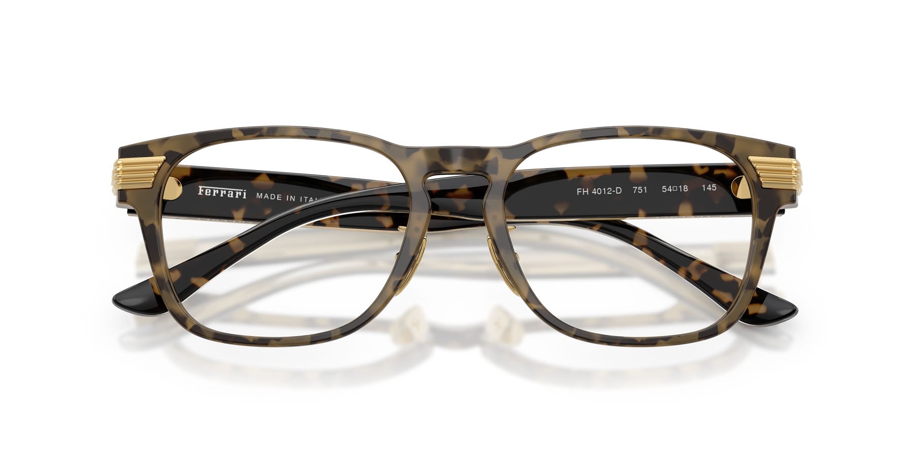 Occhiali da vista Ferrari FH 4012D (751) colore tartarugato marrone forma quadrato lenti lente demo