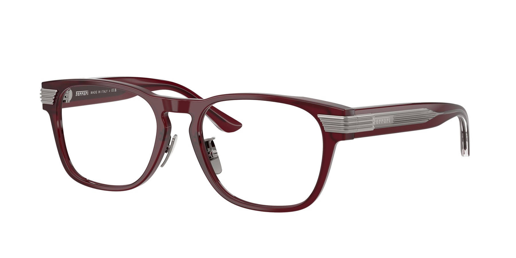 Occhiali da vista Ferrari FH 4012D (752) colore rosso opale forma quadrato lenti lente demo