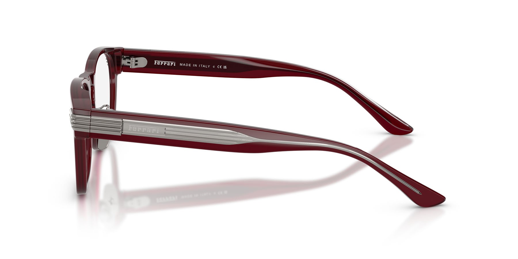 Occhiali da vista Ferrari FH 4012D (752) colore rosso opale forma quadrato lenti lente demo