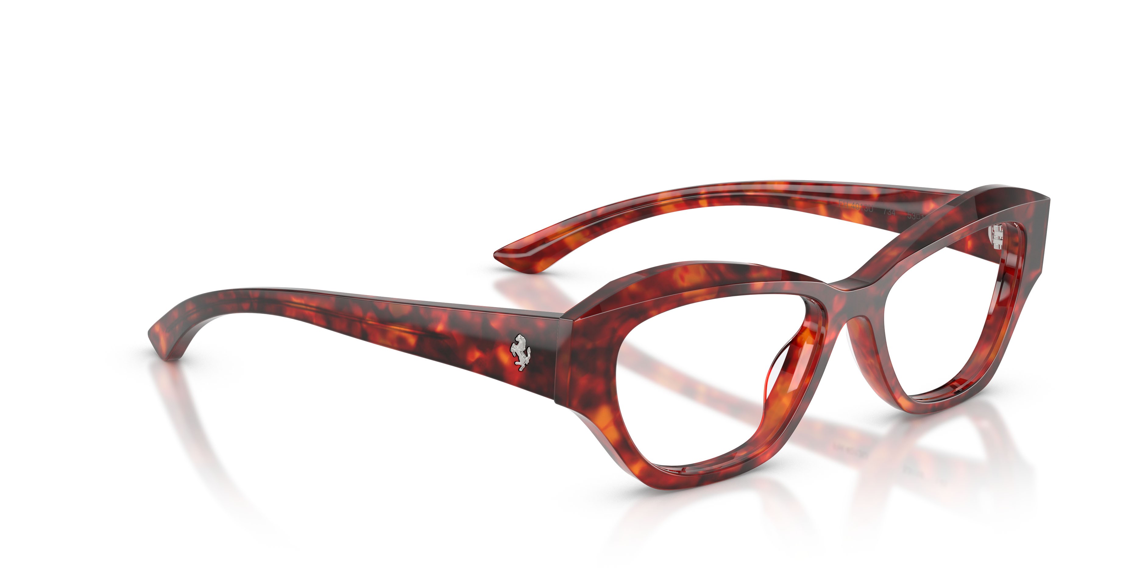 Occhiali da vista Ferrari FH 4013U (734) colore havana rosso forma cat eye lenti lente demo