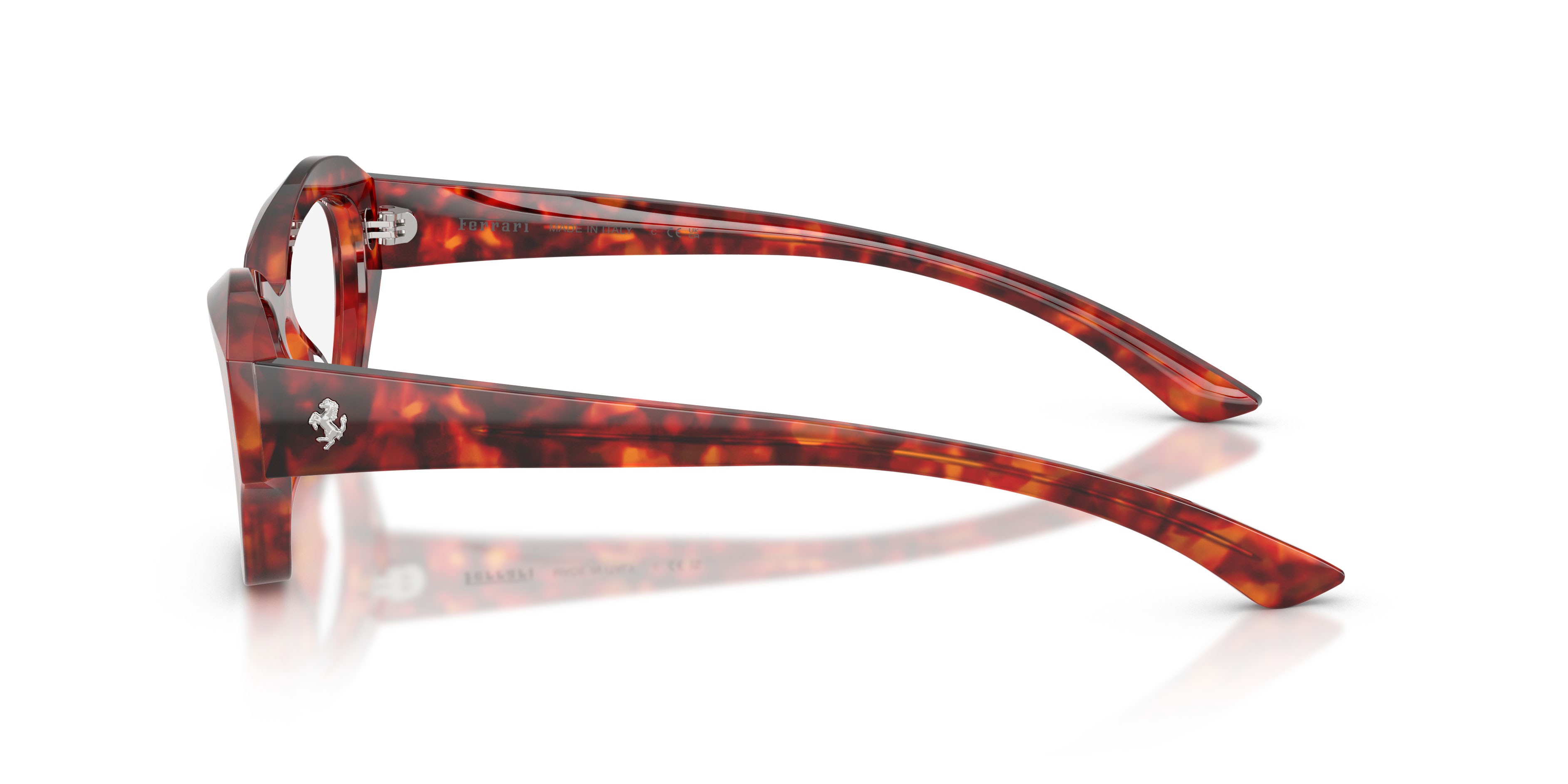 Occhiali da vista Ferrari FH 4013U (734) colore havana rosso forma cat eye lenti lente demo
