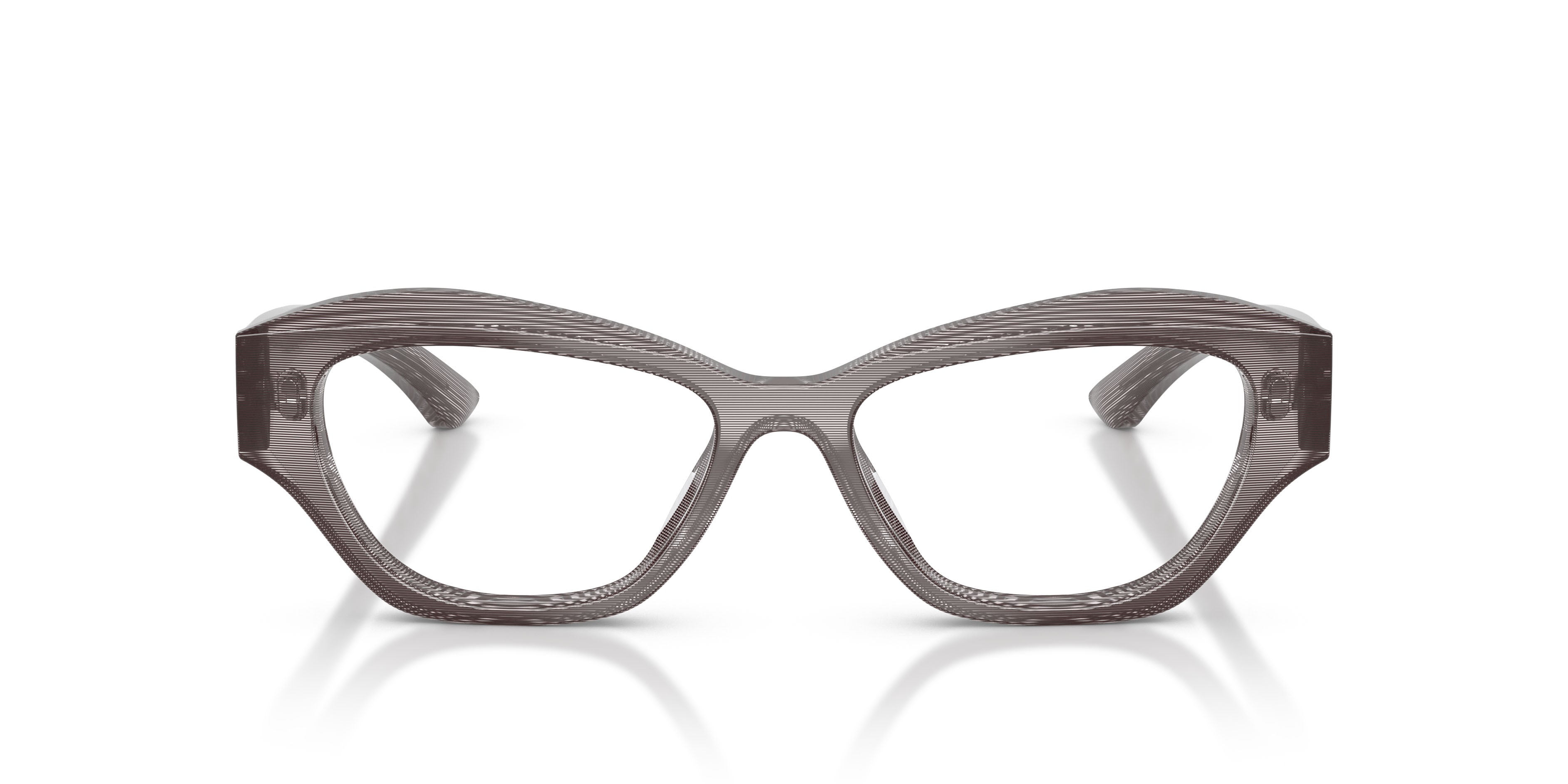 Occhiali da vista Ferrari FH 4013U (766) colore striato grigio forma cat eye lenti lente demo