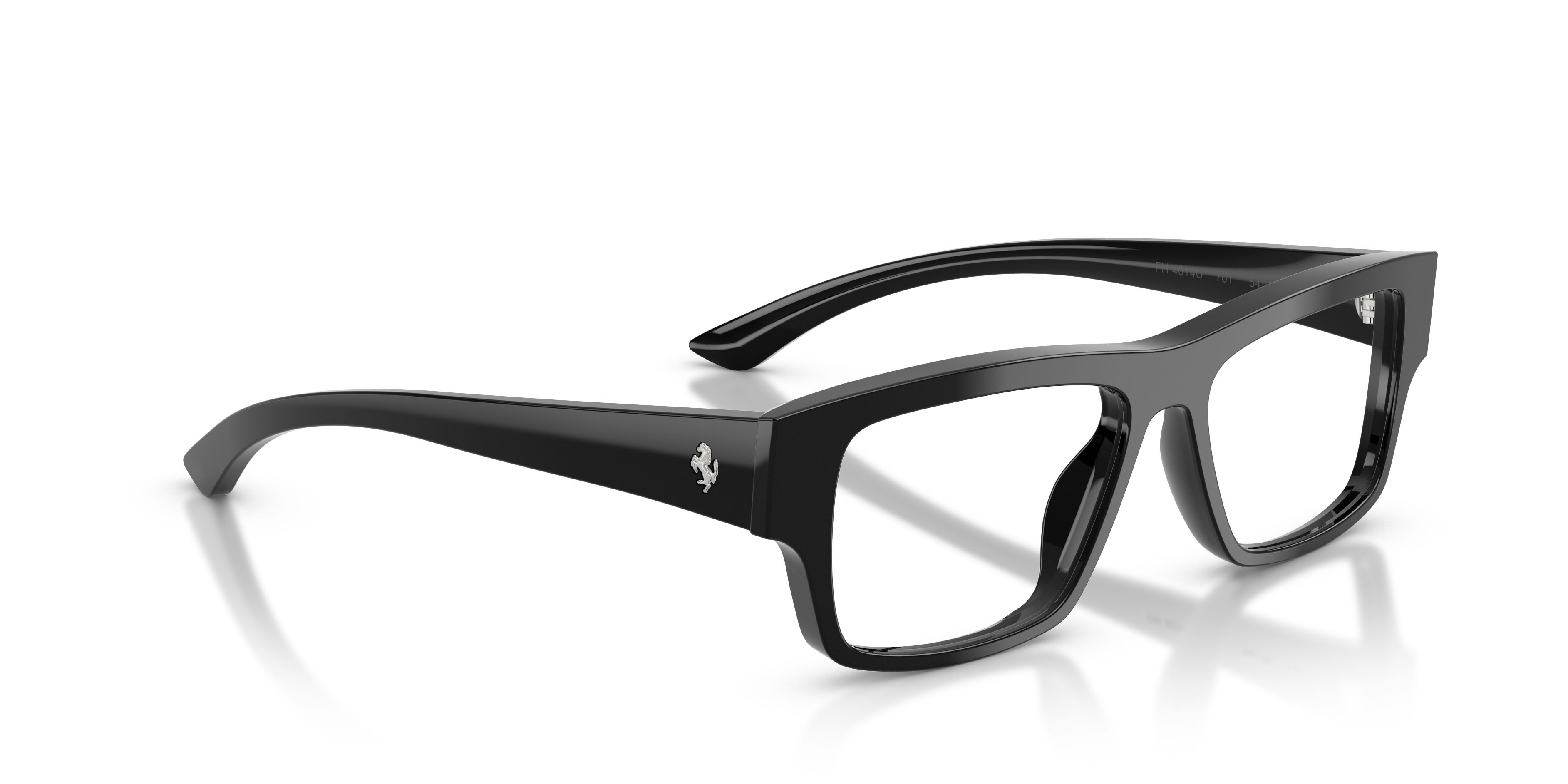 Occhiali da vista Ferrari FH 4014U (701) colore nero lucido forma rettangolare lenti lente demo