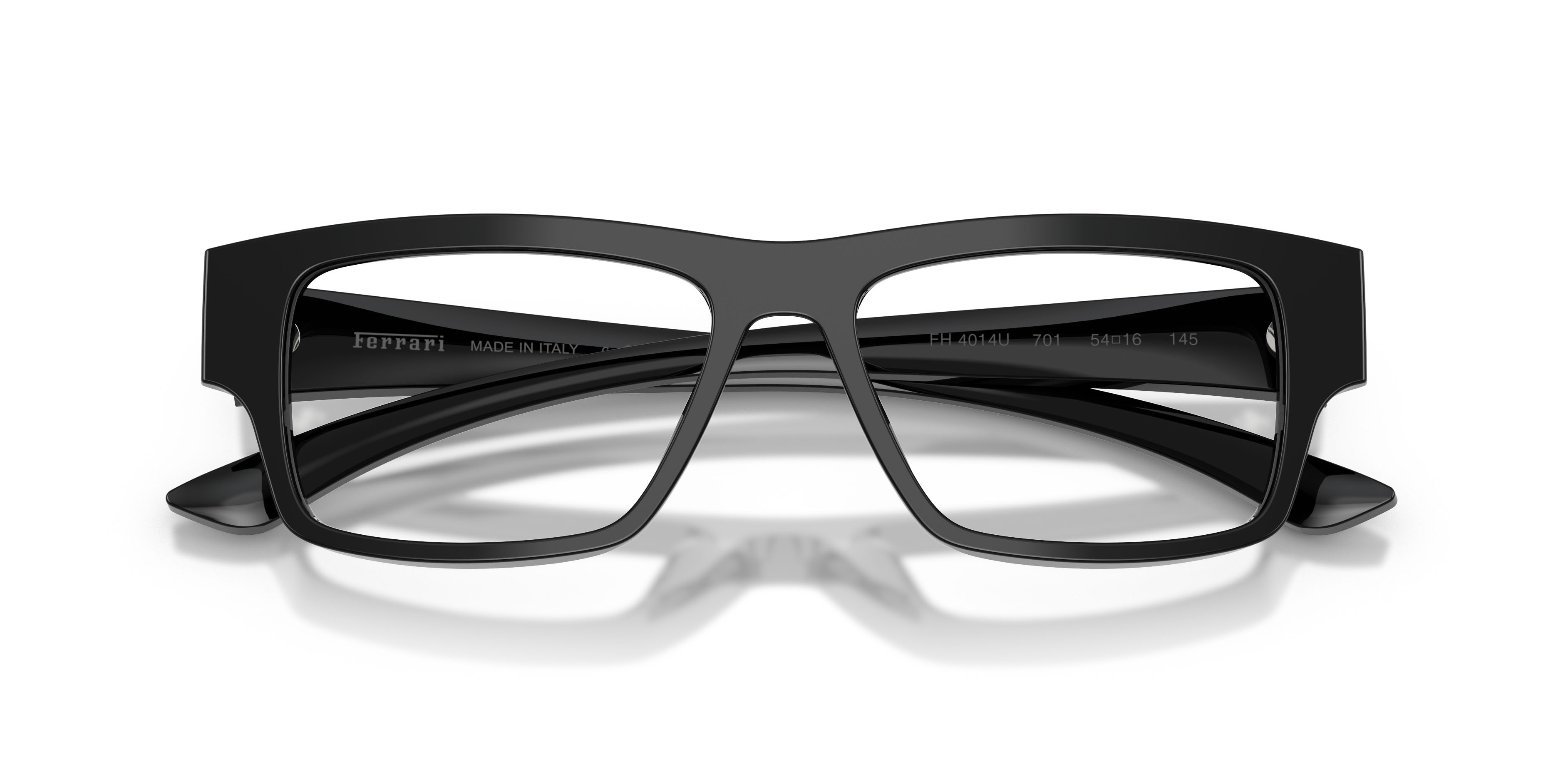 Occhiali da vista Ferrari FH 4014U (701) colore nero lucido forma rettangolare lenti lente demo
