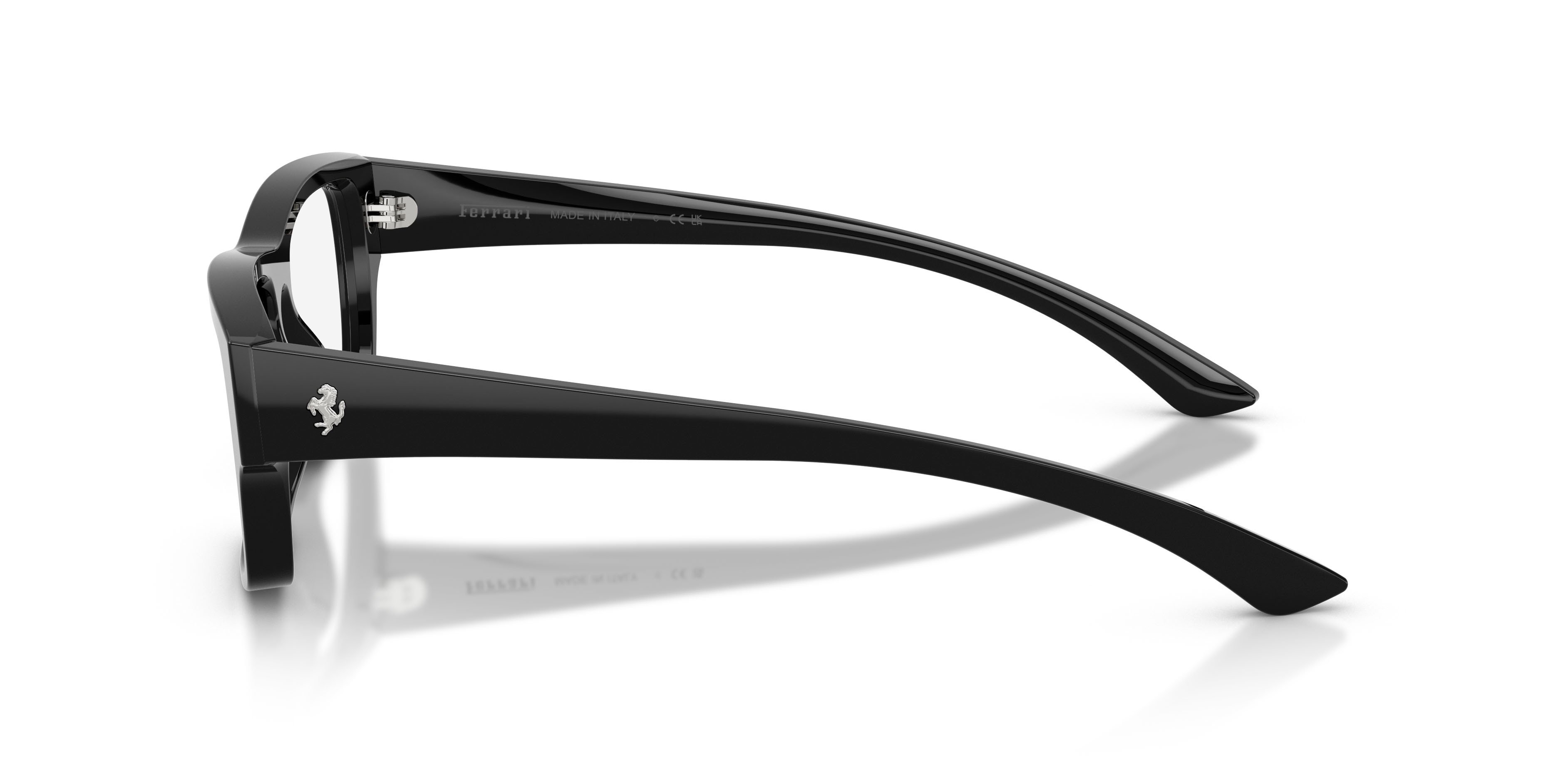 Occhiali da vista Ferrari FH 4014U (701) colore nero lucido forma rettangolare lenti lente demo