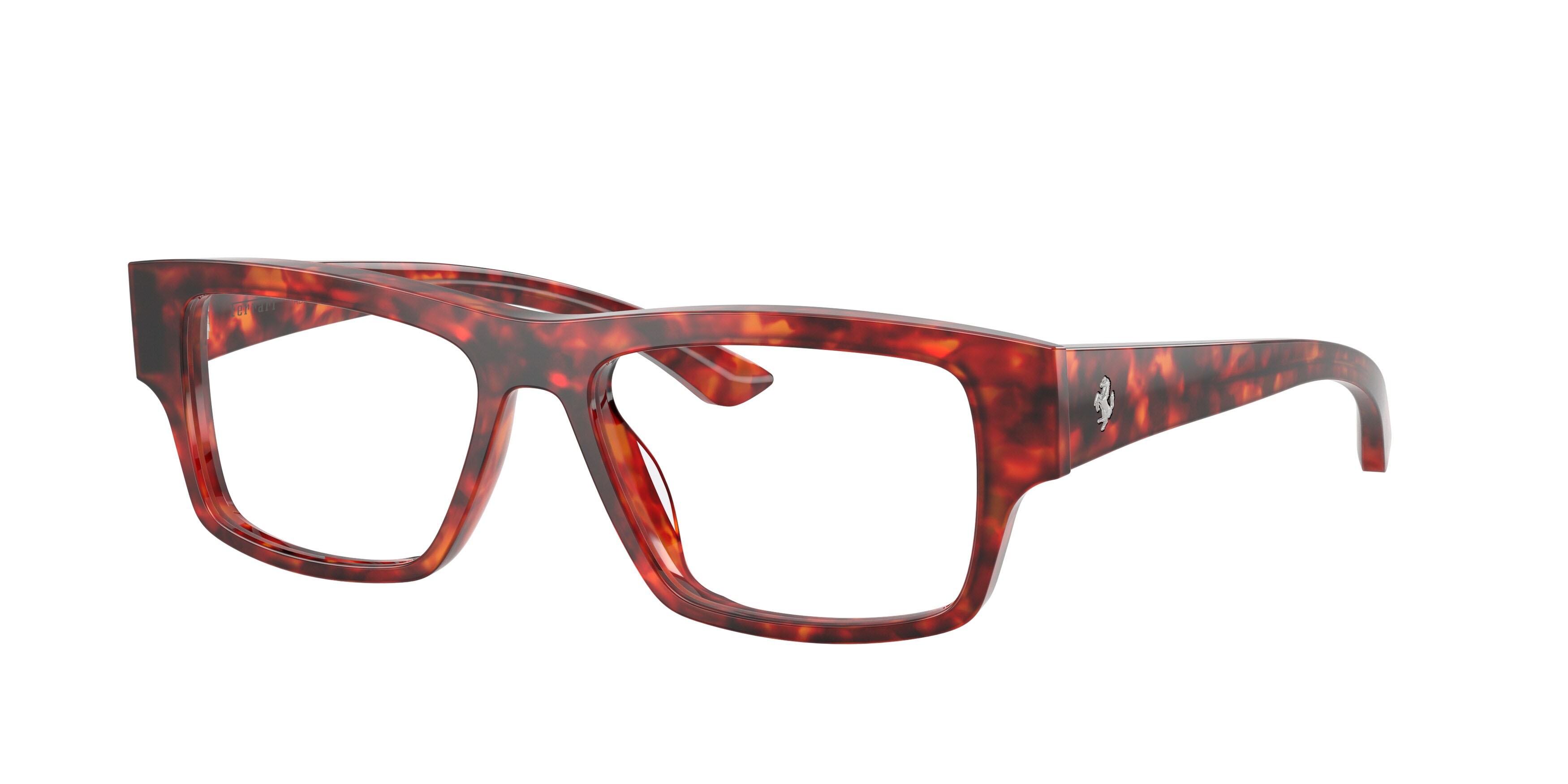 Occhiali da vista Ferrari FH 4014U (734) colore havana rosso forma rettangolare lenti lente demo