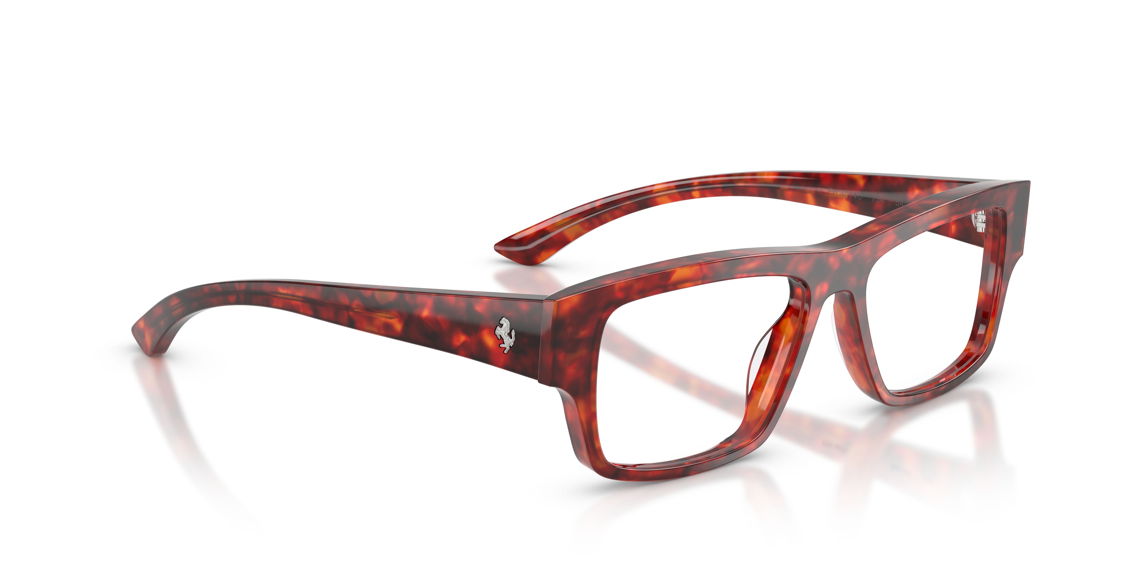Occhiali da vista Ferrari FH 4014U (734) colore havana rosso forma rettangolare lenti lente demo