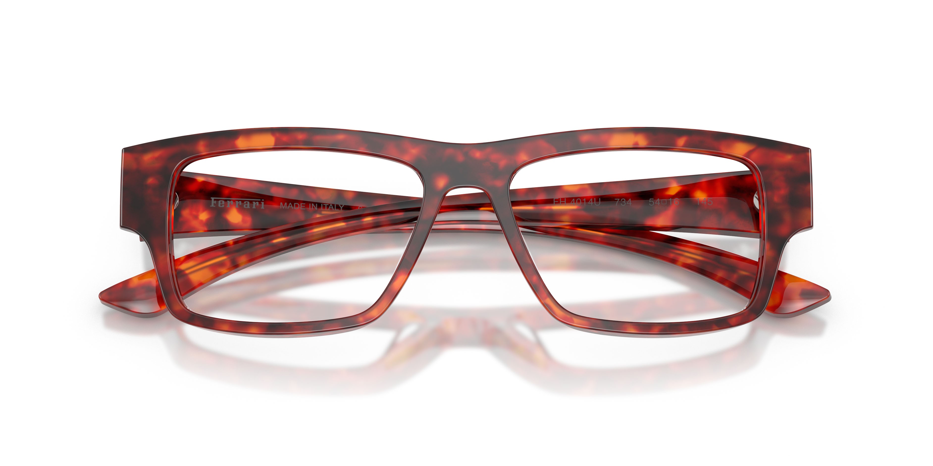 Occhiali da vista Ferrari FH 4014U (734) colore havana rosso forma rettangolare lenti lente demo