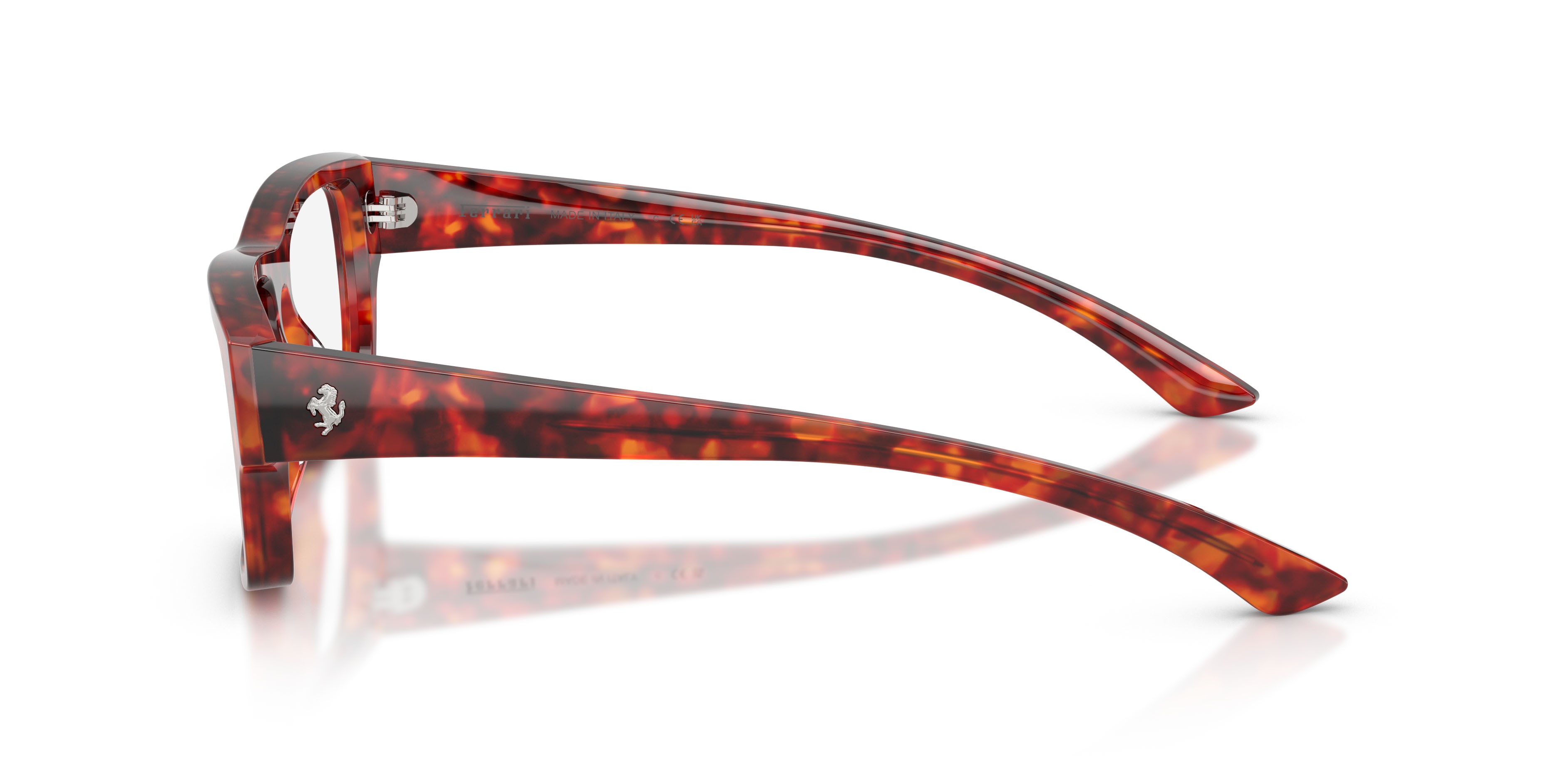 Occhiali da vista Ferrari FH 4014U (734) colore havana rosso forma rettangolare lenti lente demo