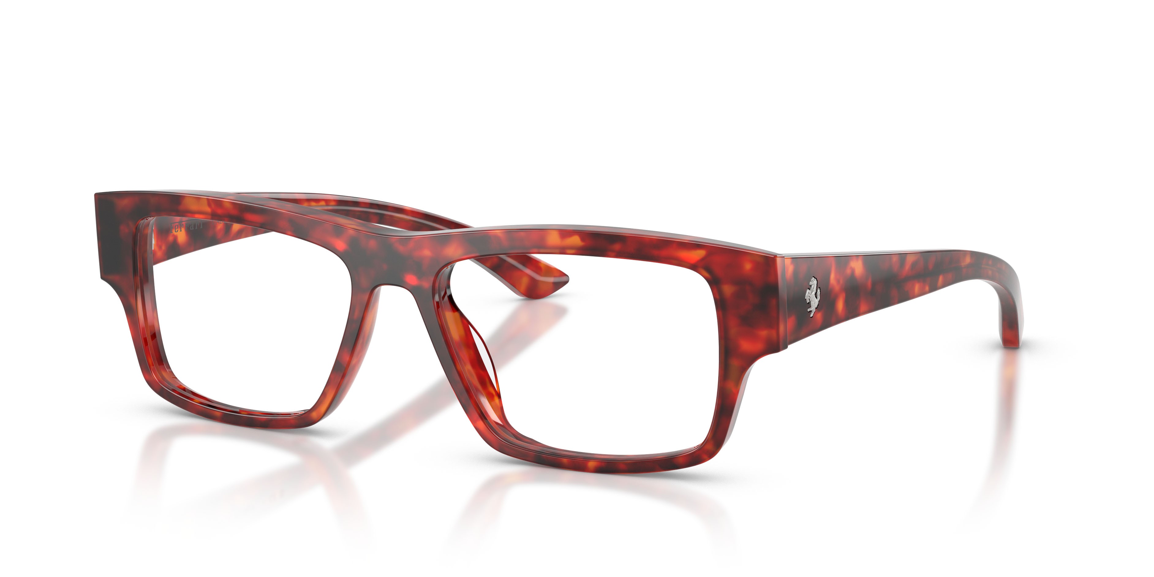 Occhiali da vista Ferrari FH 4014U (734) colore havana rosso forma rettangolare lenti lente demo