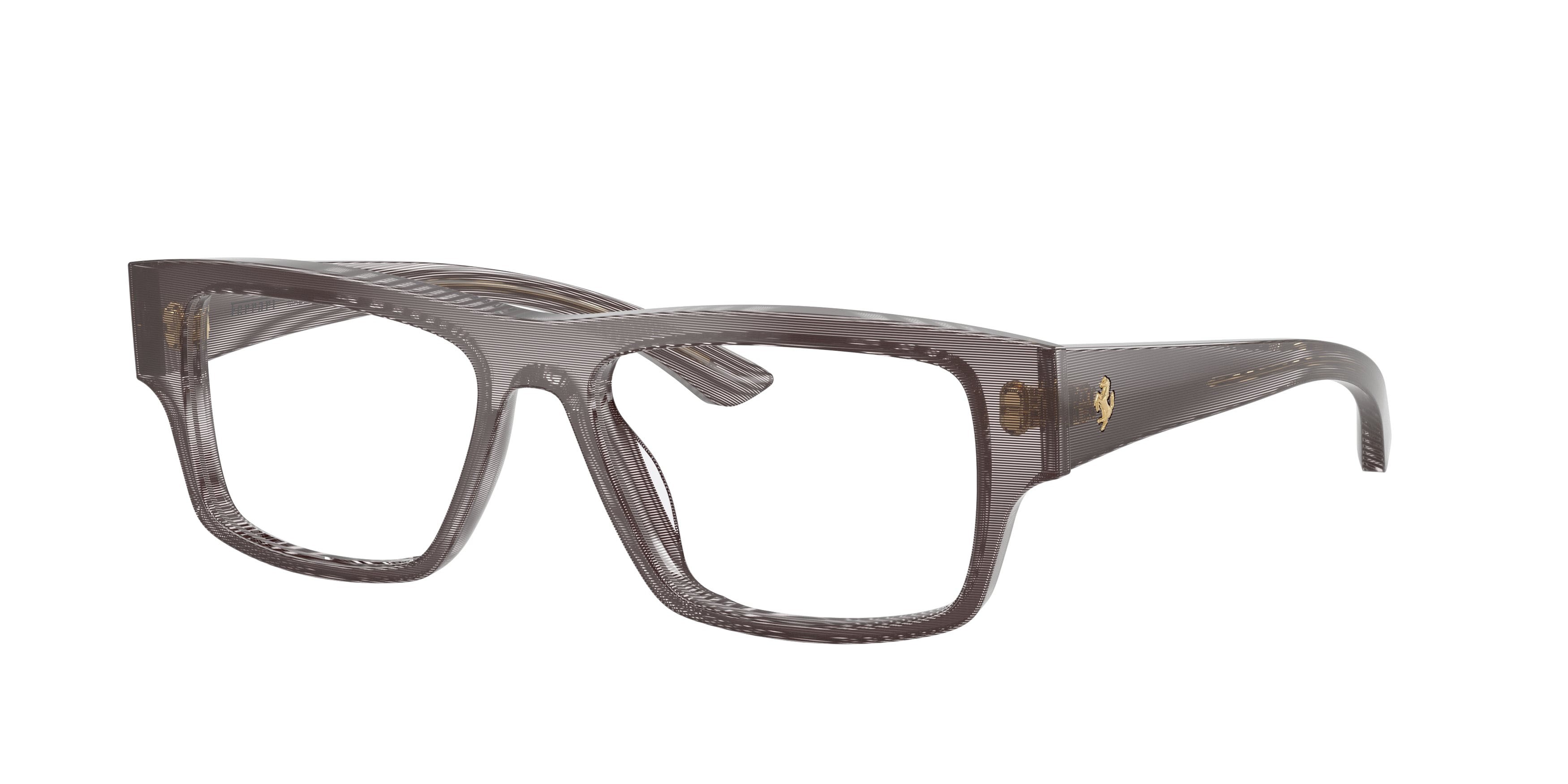 Occhiali da vista Ferrari FH 4014U (766) colore striato grigio forma rettangolare lenti lente demo