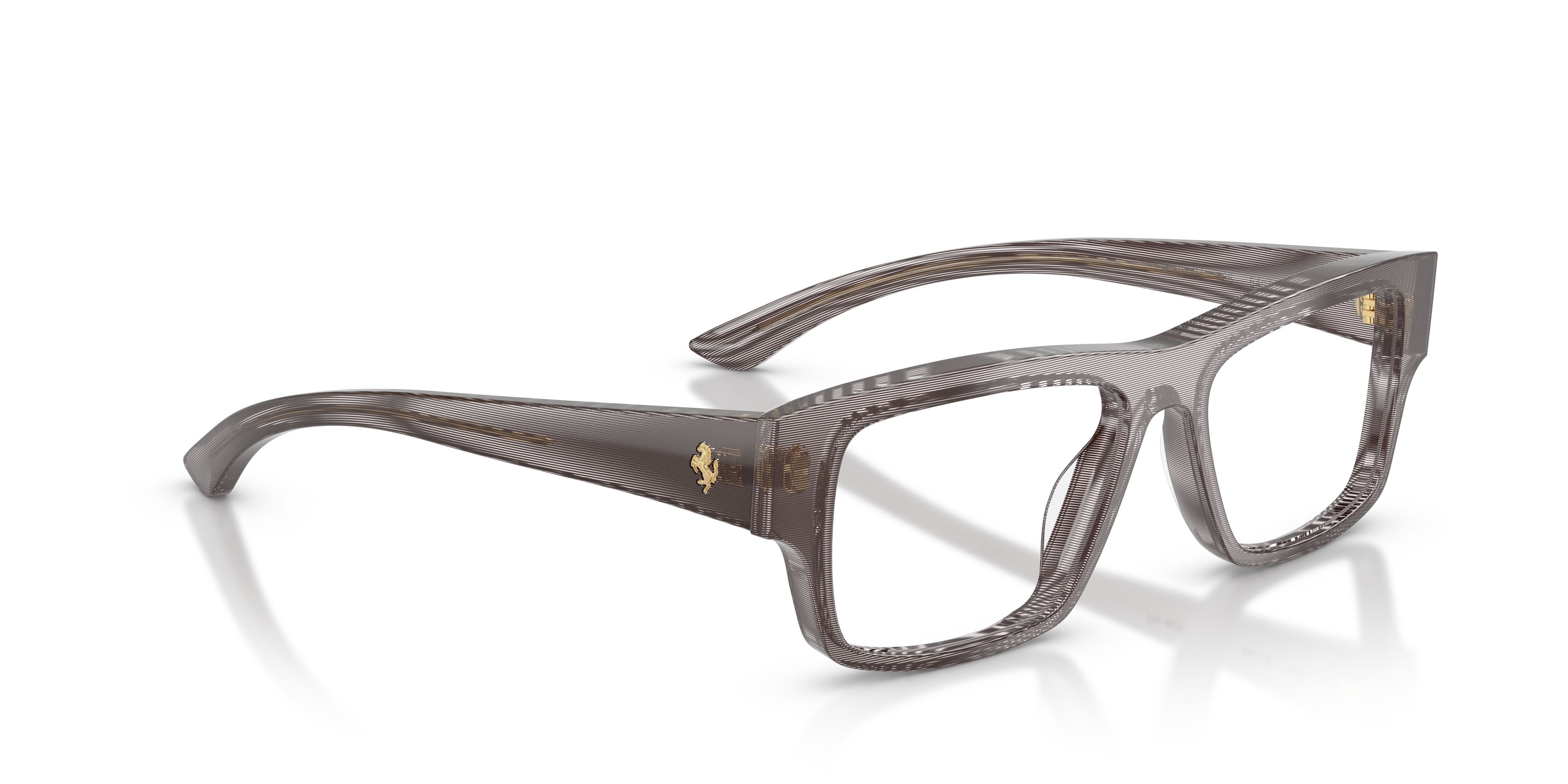 Occhiali da vista Ferrari FH 4014U (766) colore striato grigio forma rettangolare lenti lente demo