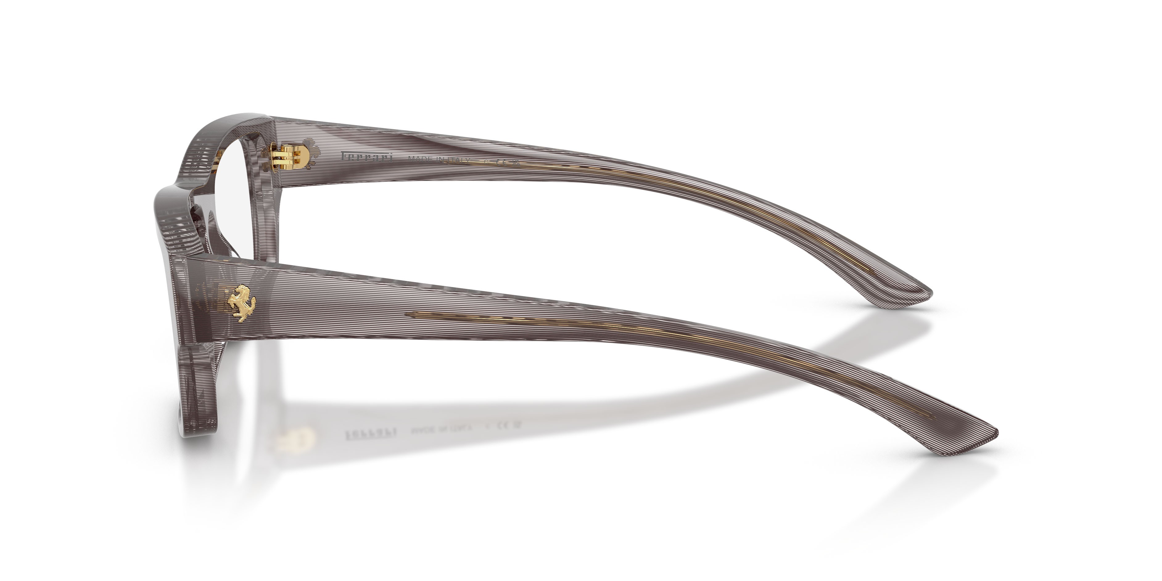 Occhiali da vista Ferrari FH 4014U (766) colore striato grigio forma rettangolare lenti lente demo