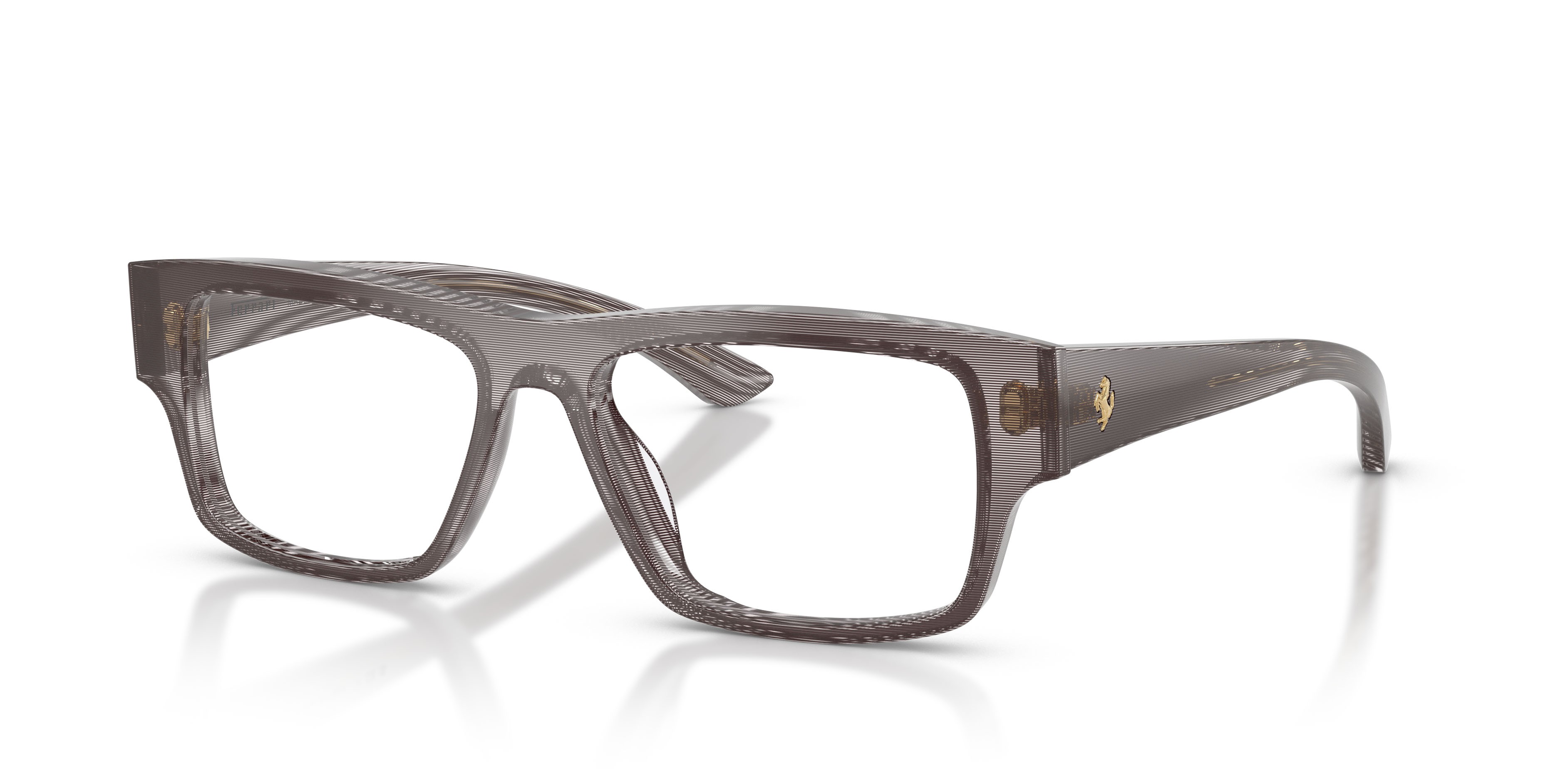 Occhiali da vista Ferrari FH 4014U (766) colore striato grigio forma rettangolare lenti lente demo