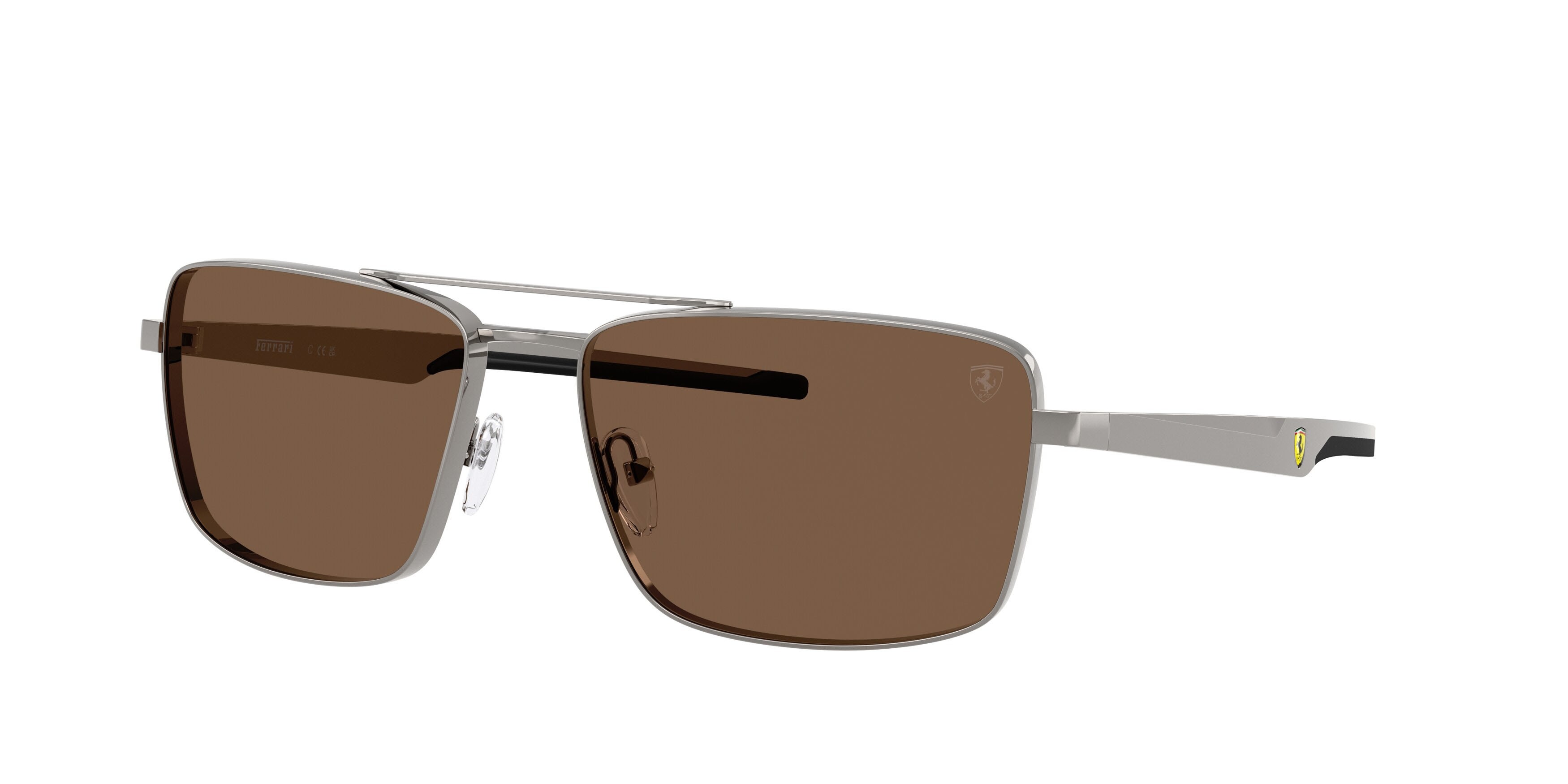 Occhiali da sole Ferrari Scuderia FZ 5001 (104/73) colore gunmetal forma rettangolare lenti marrone