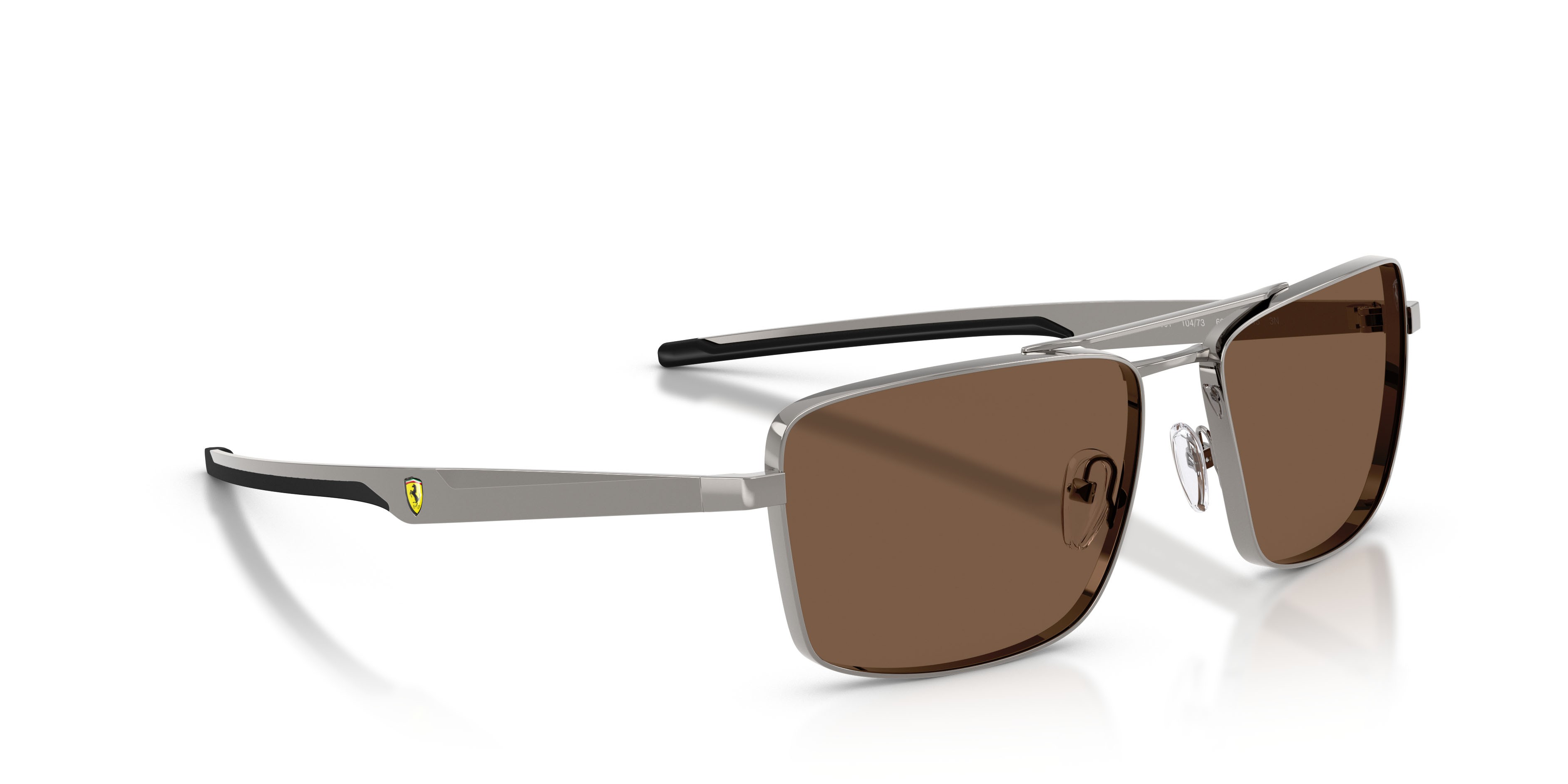 Occhiali da sole Ferrari Scuderia FZ 5001 (104/73) colore gunmetal forma rettangolare lenti marrone