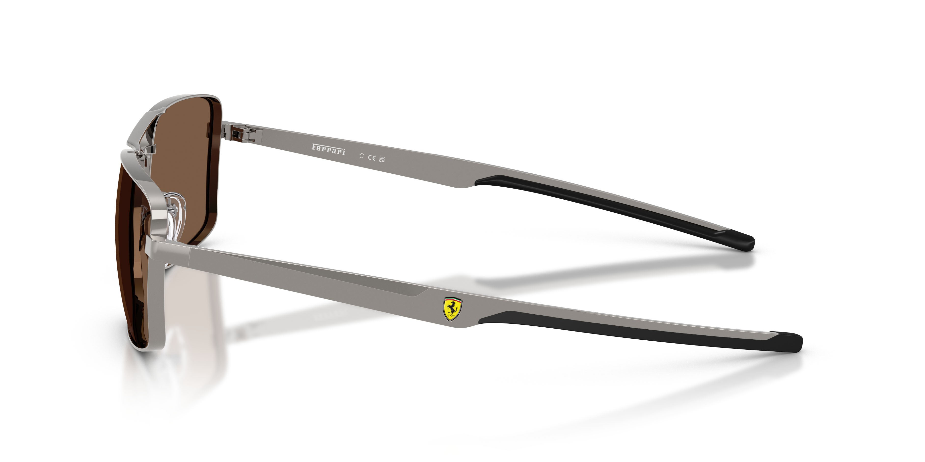 Occhiali da sole Ferrari Scuderia FZ 5001 (104/73) colore gunmetal forma rettangolare lenti marrone