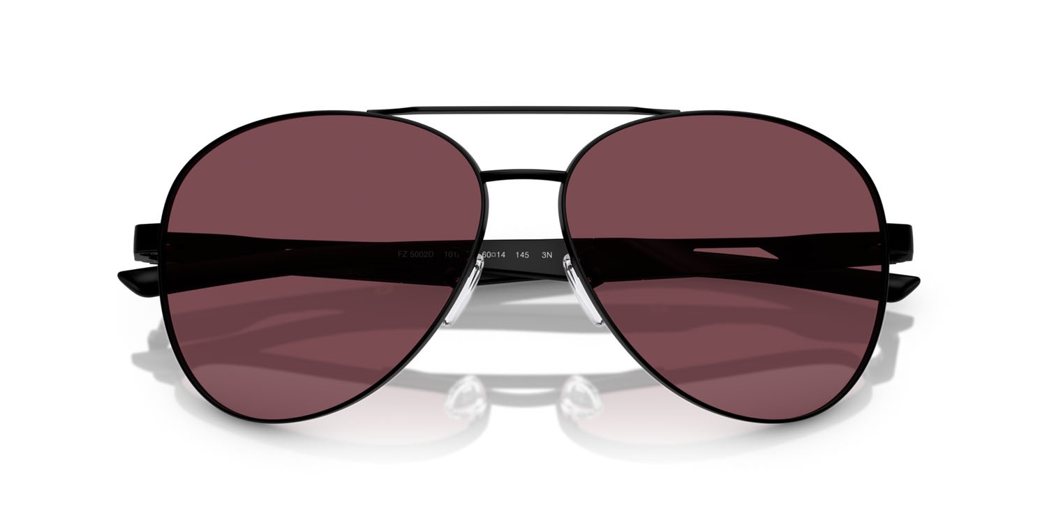 Occhiali da sole Ferrari Scuderia FZ 5002D (101/1E) colore nero opaco forma aviator lenti bordeaux