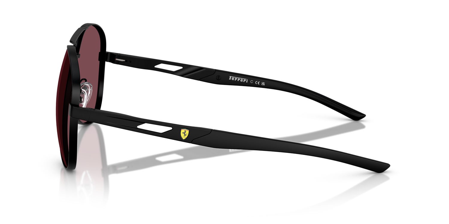Occhiali da sole Ferrari Scuderia FZ 5002D (101/1E) colore nero opaco forma aviator lenti bordeaux